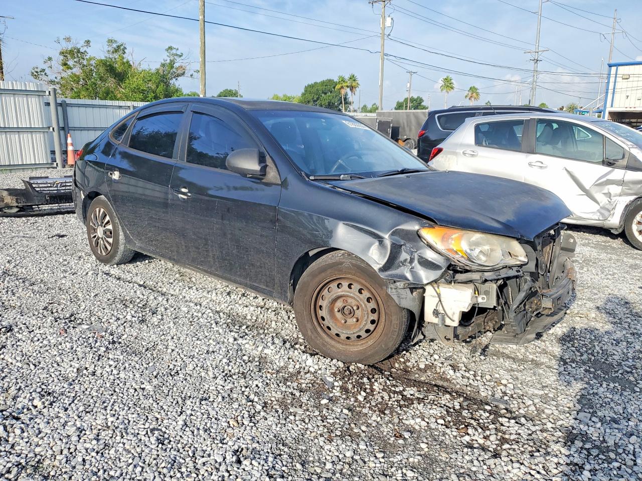 2007 Hyundai Elantra Gls Black vin: KMHDU46D57U109947