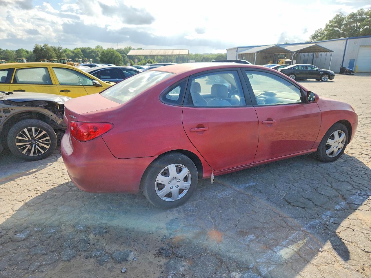2007 Hyundai Elantra Gls Red vin: KMHDU46D57U124559