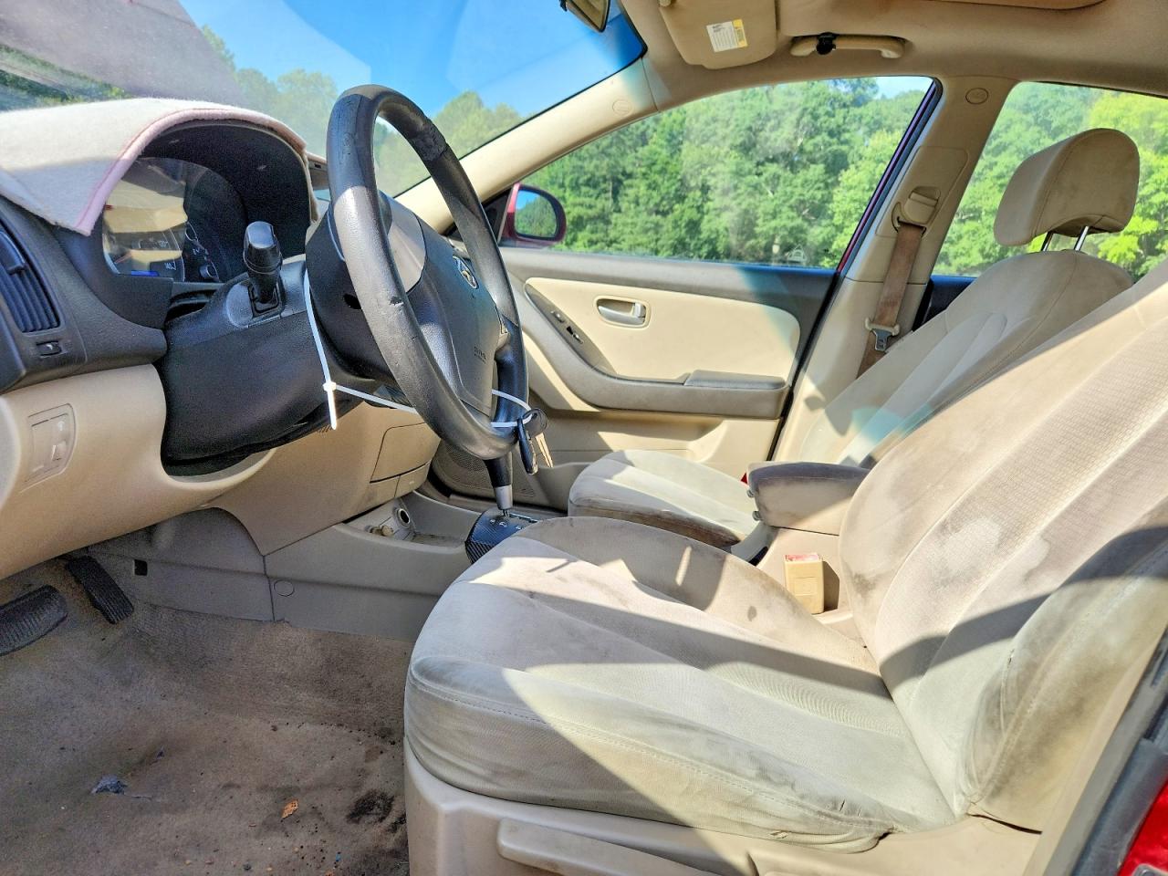 2007 Hyundai Elantra Gls Red vin: KMHDU46D57U124559