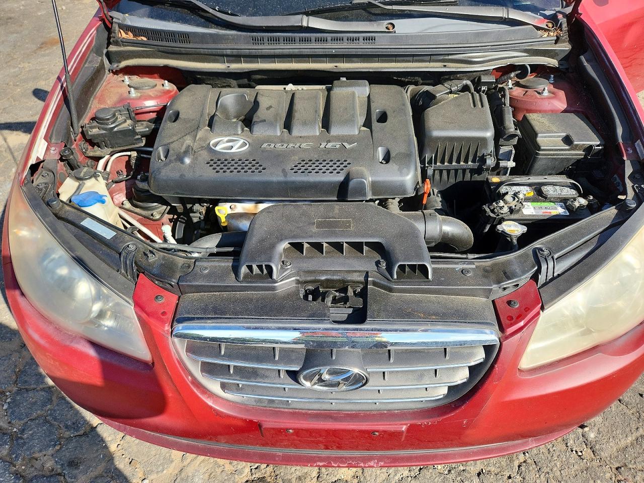 2007 Hyundai Elantra Gls Red vin: KMHDU46D57U124559