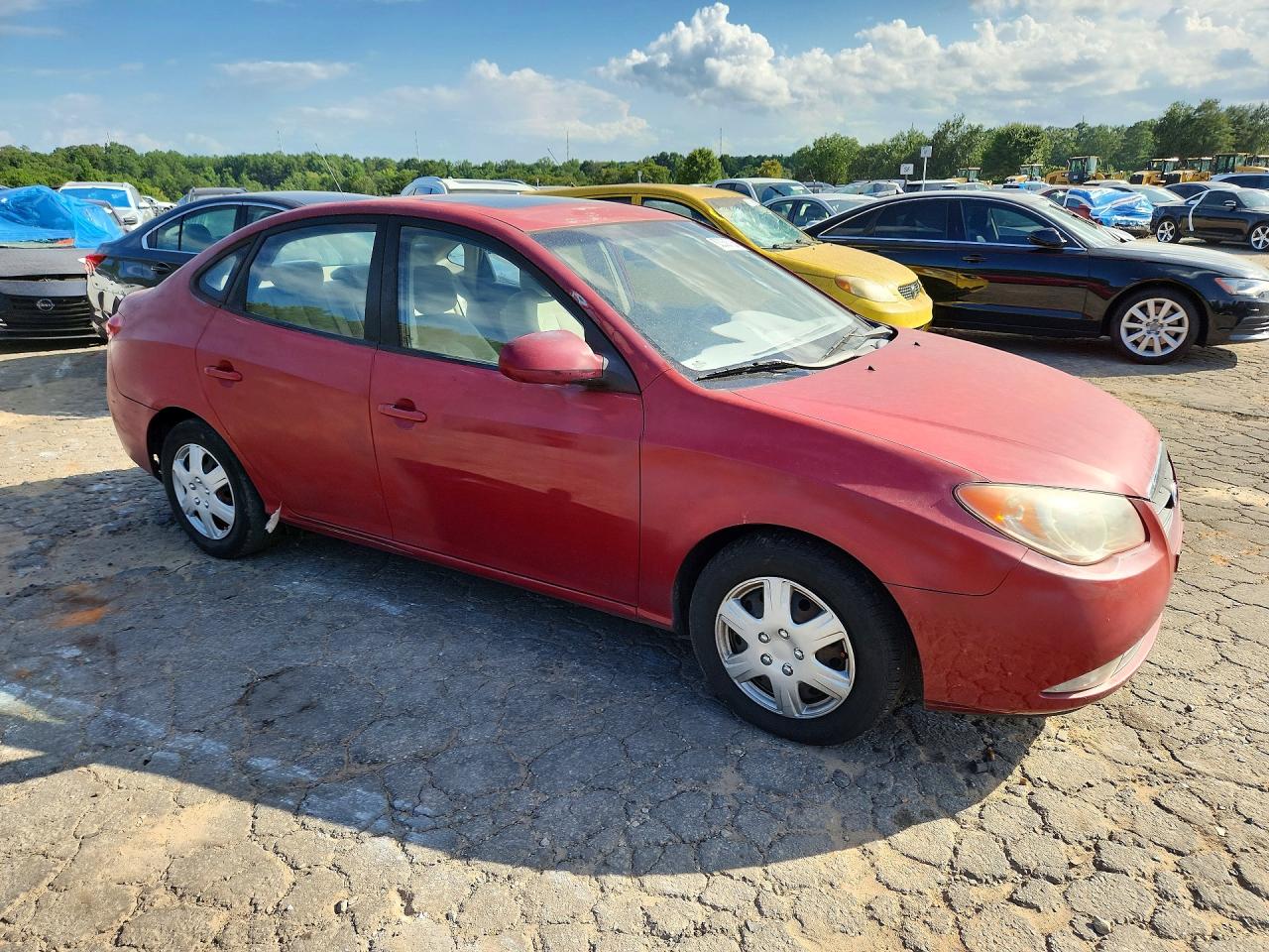 2007 Hyundai Elantra Gls Red vin: KMHDU46D57U124559