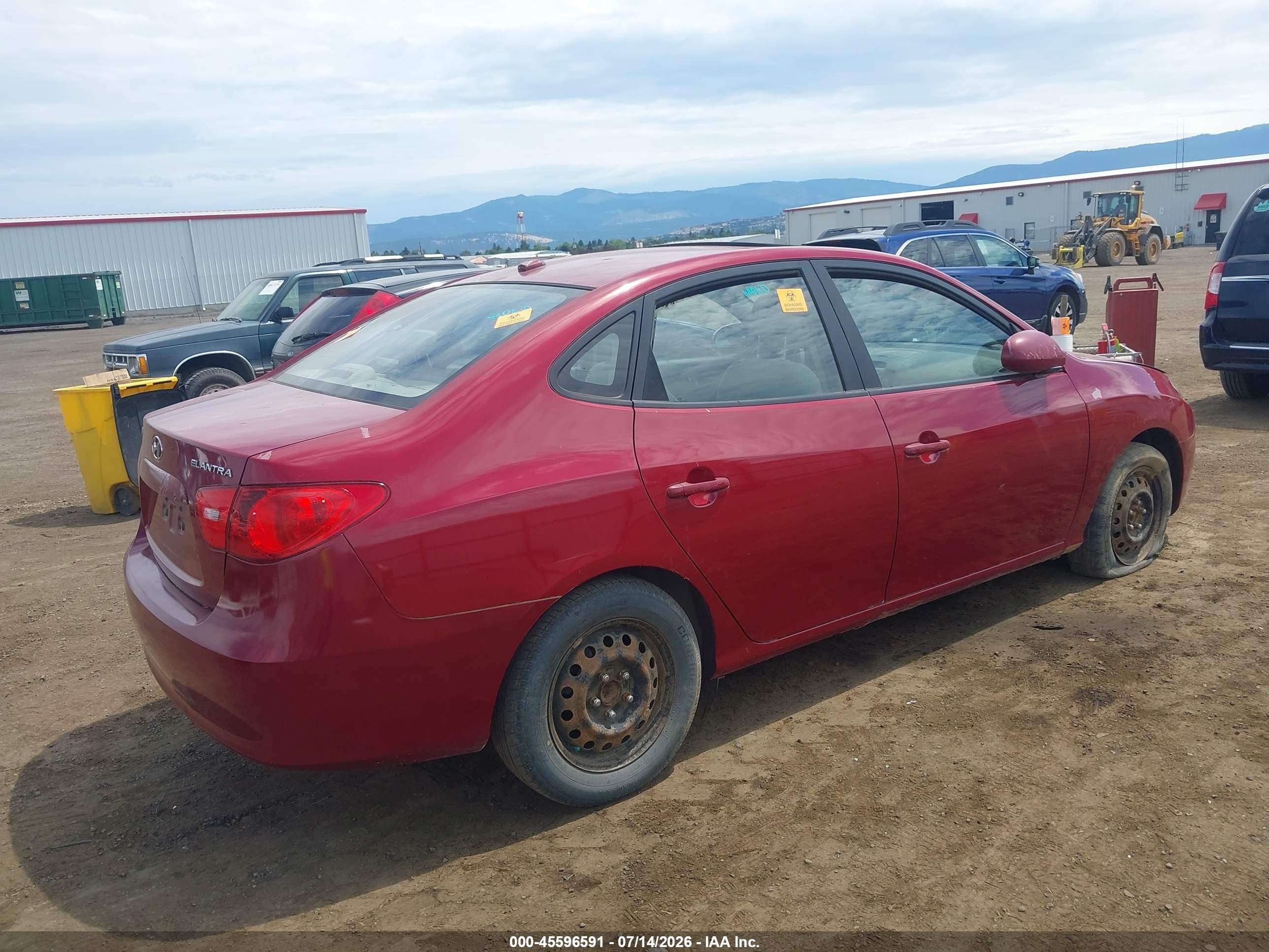 2007 Hyundai Elantra Gls/se/limited Красный vin: KMHDU46D57U171817