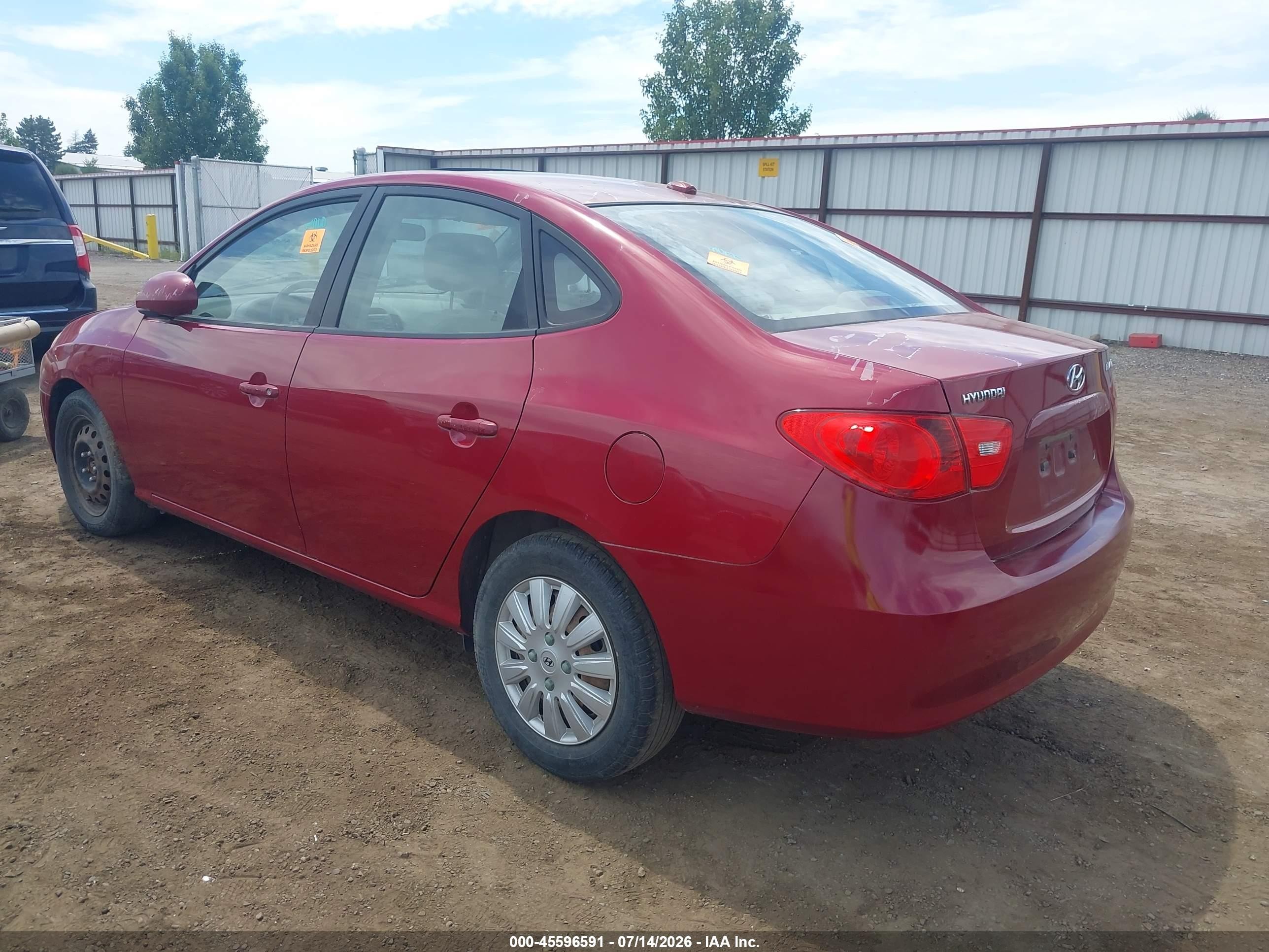 2007 Hyundai Elantra Gls/se/limited Красный vin: KMHDU46D57U171817