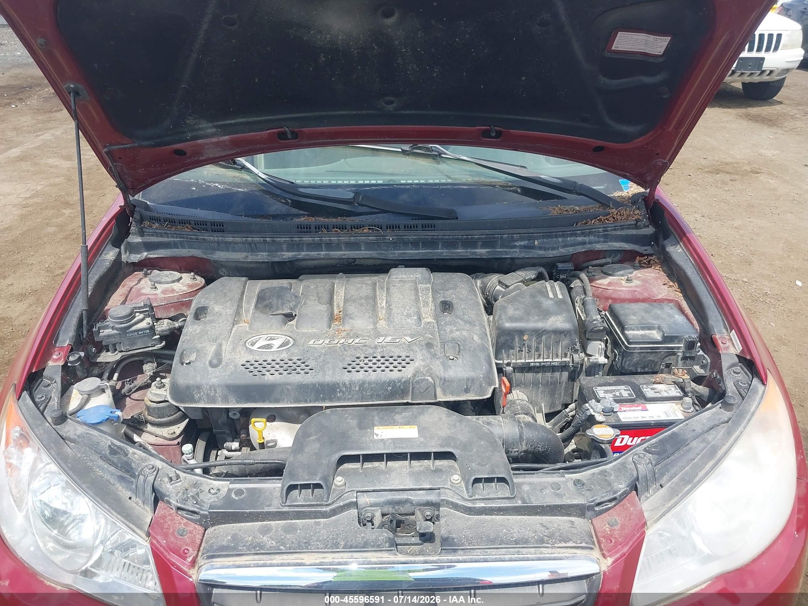 2007 Hyundai Elantra Gls/se/limited Красный vin: KMHDU46D57U171817