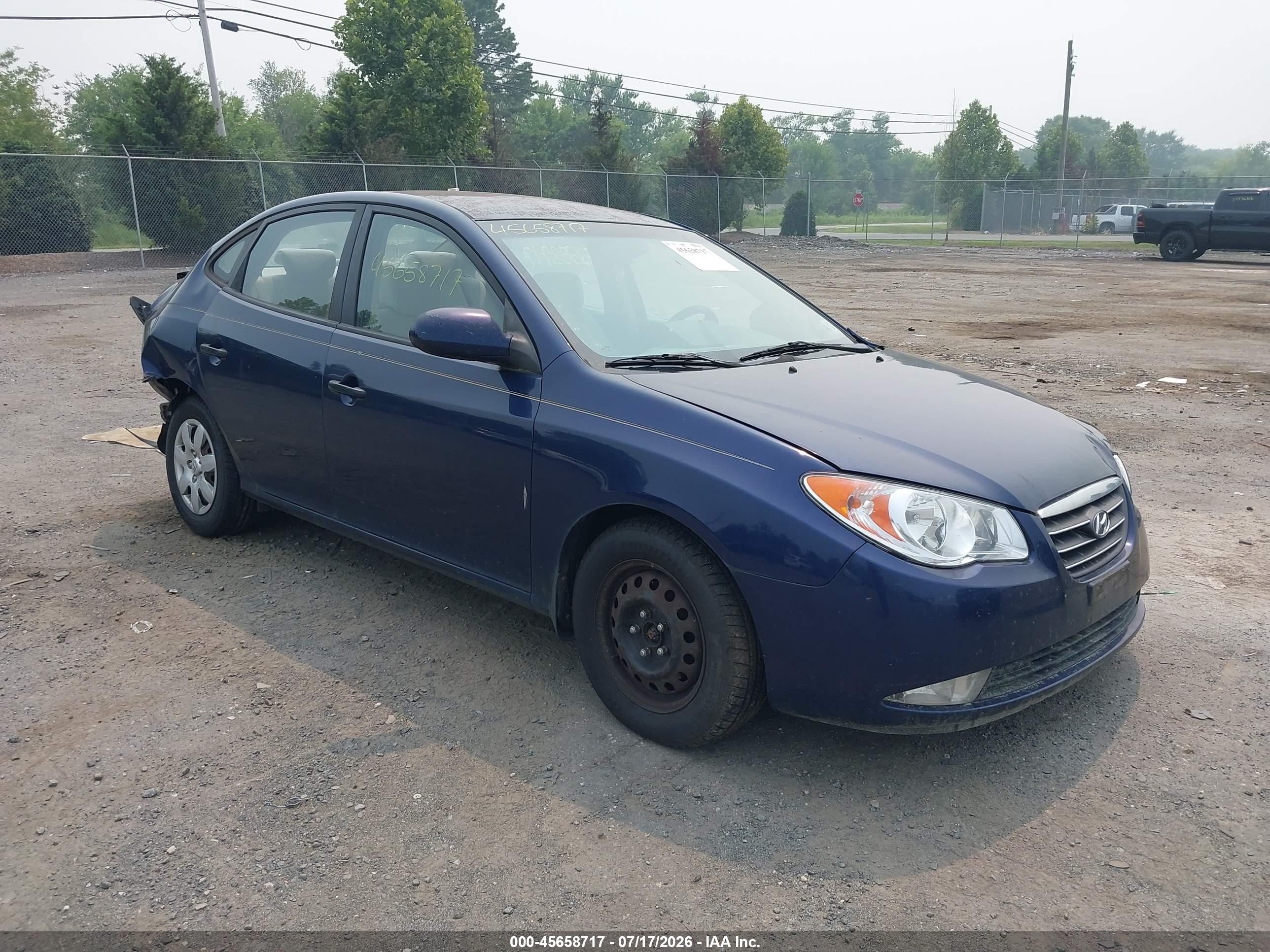 2007 Hyundai Elantra   Синий vin: KMHDU46D57U198905