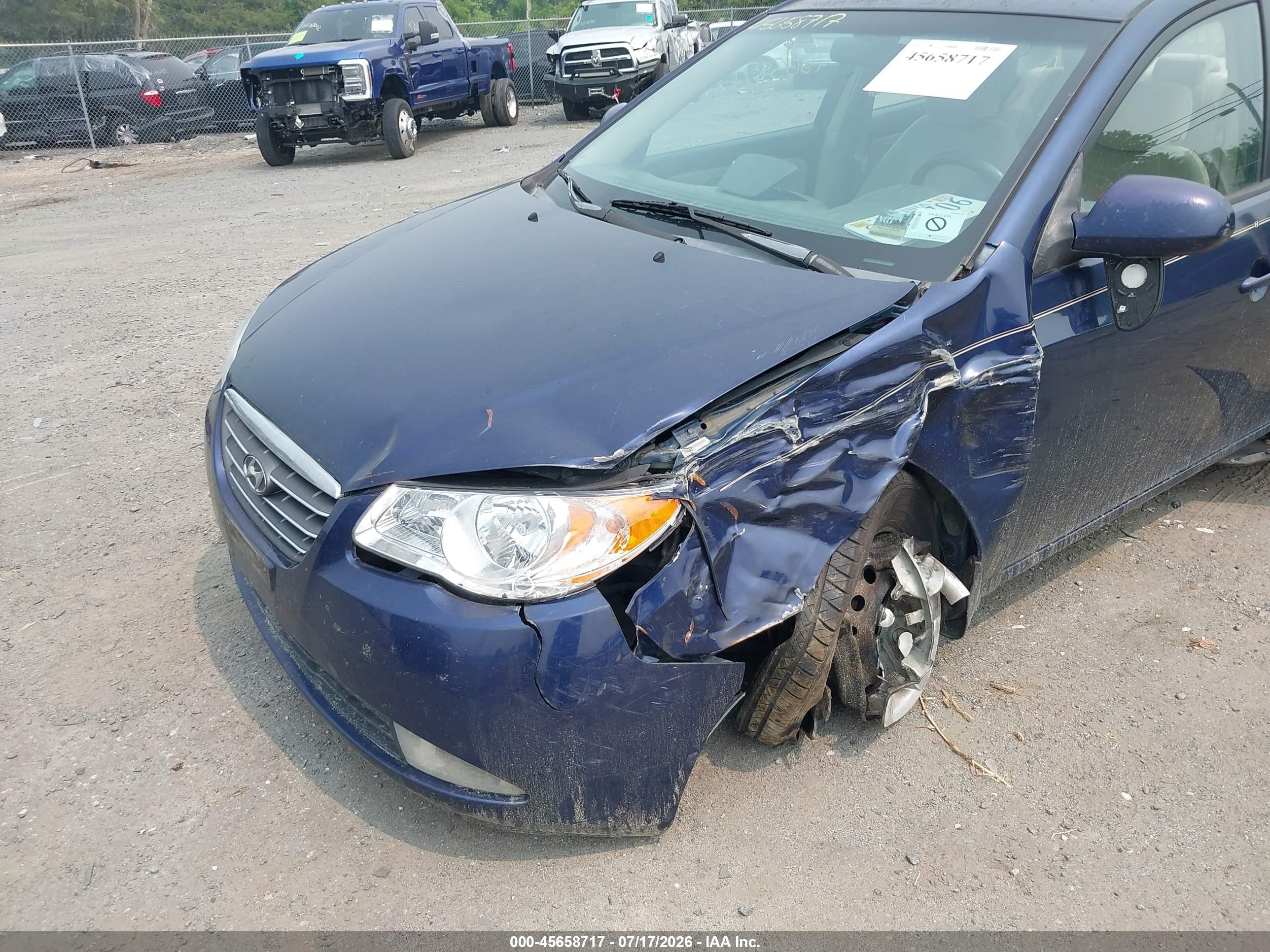 2007 Hyundai Elantra   Синий vin: KMHDU46D57U198905