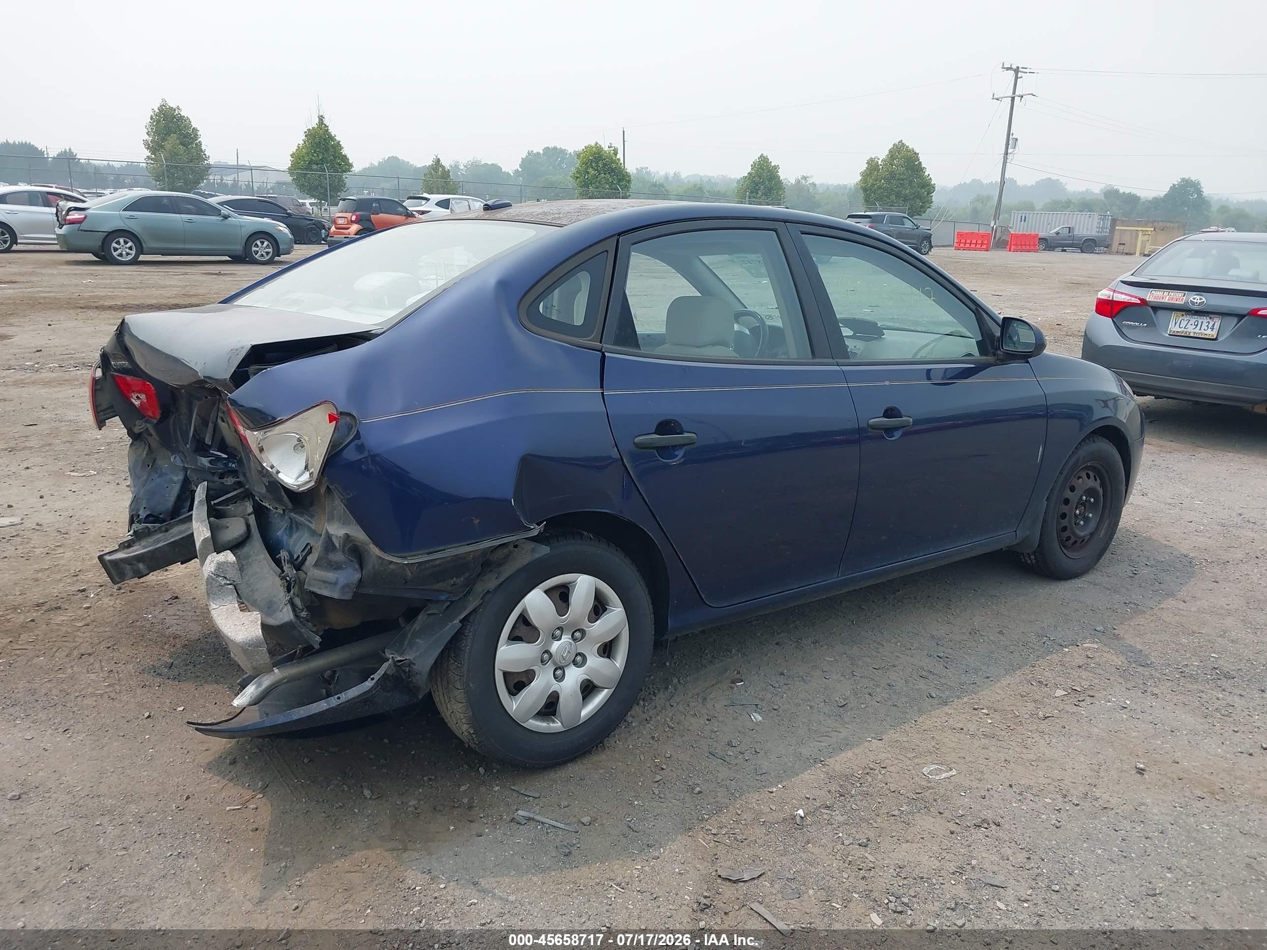 2007 Hyundai Elantra   Синий vin: KMHDU46D57U198905