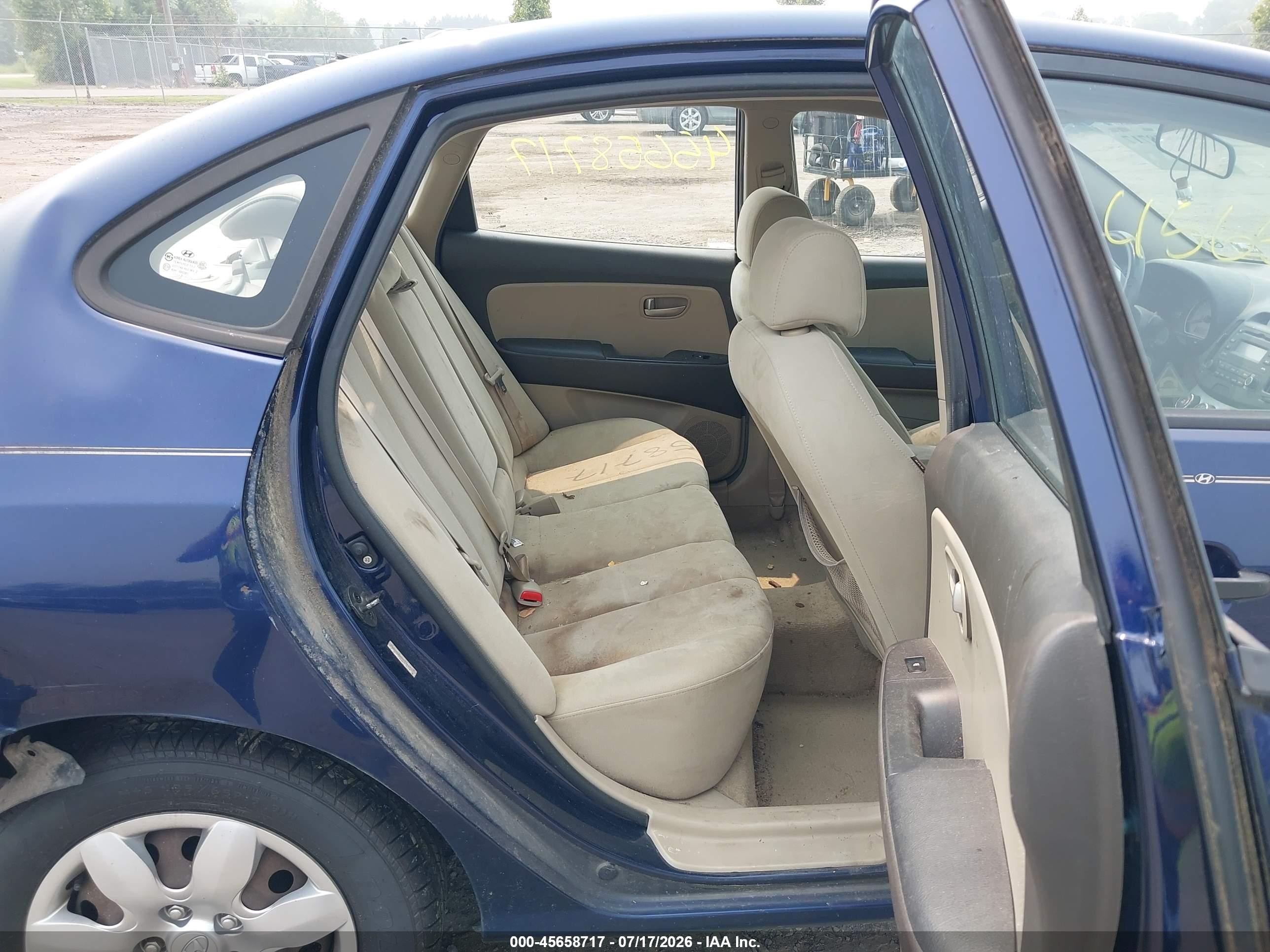 2007 Hyundai Elantra   Синий vin: KMHDU46D57U198905