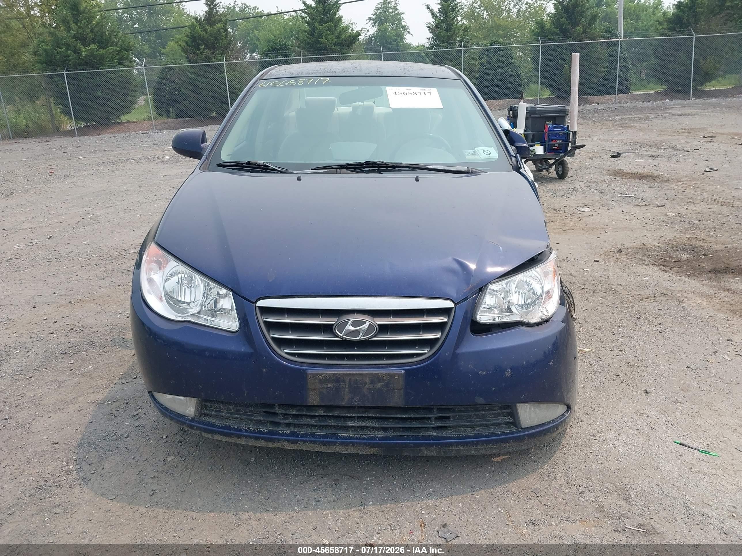 2007 Hyundai Elantra   Синий vin: KMHDU46D57U198905