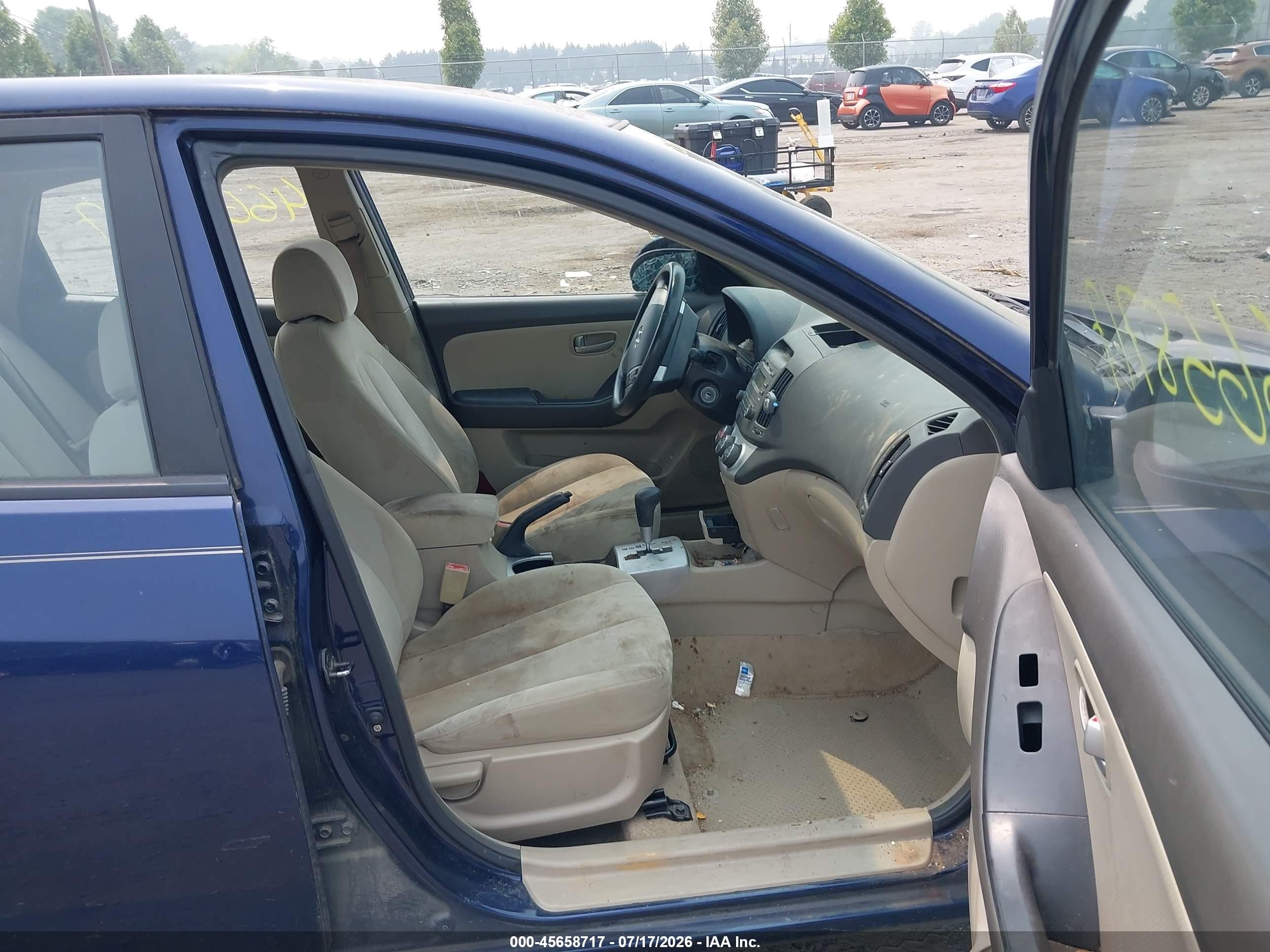 2007 Hyundai Elantra   Синий vin: KMHDU46D57U198905