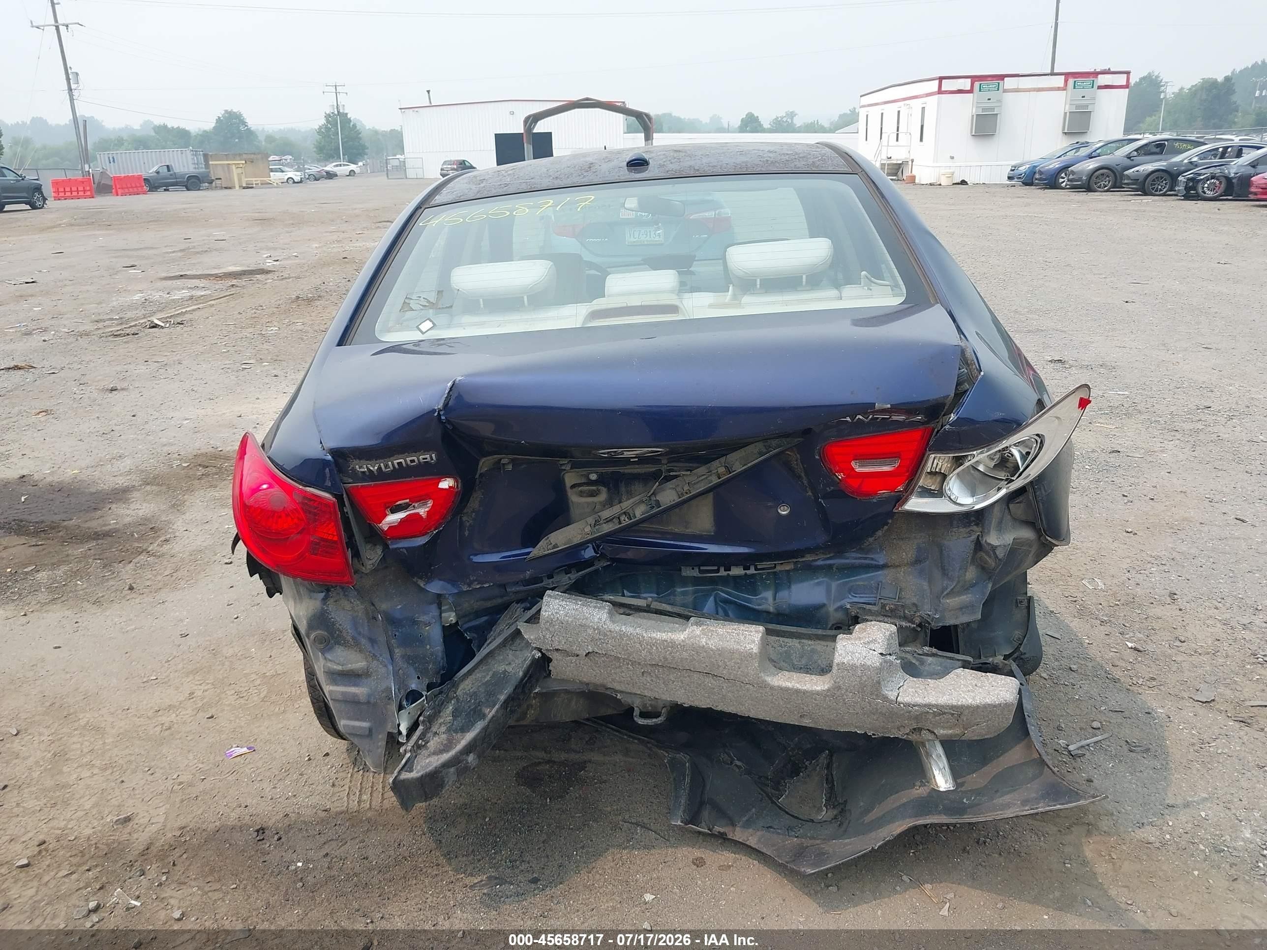 2007 Hyundai Elantra   Синий vin: KMHDU46D57U198905