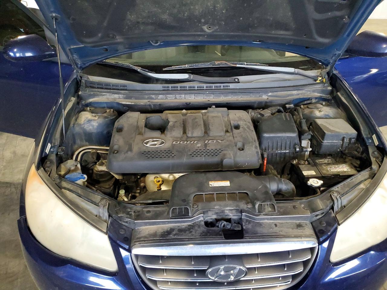 2007 Hyundai Elantra Gls Blue vin: KMHDU46D57U206632