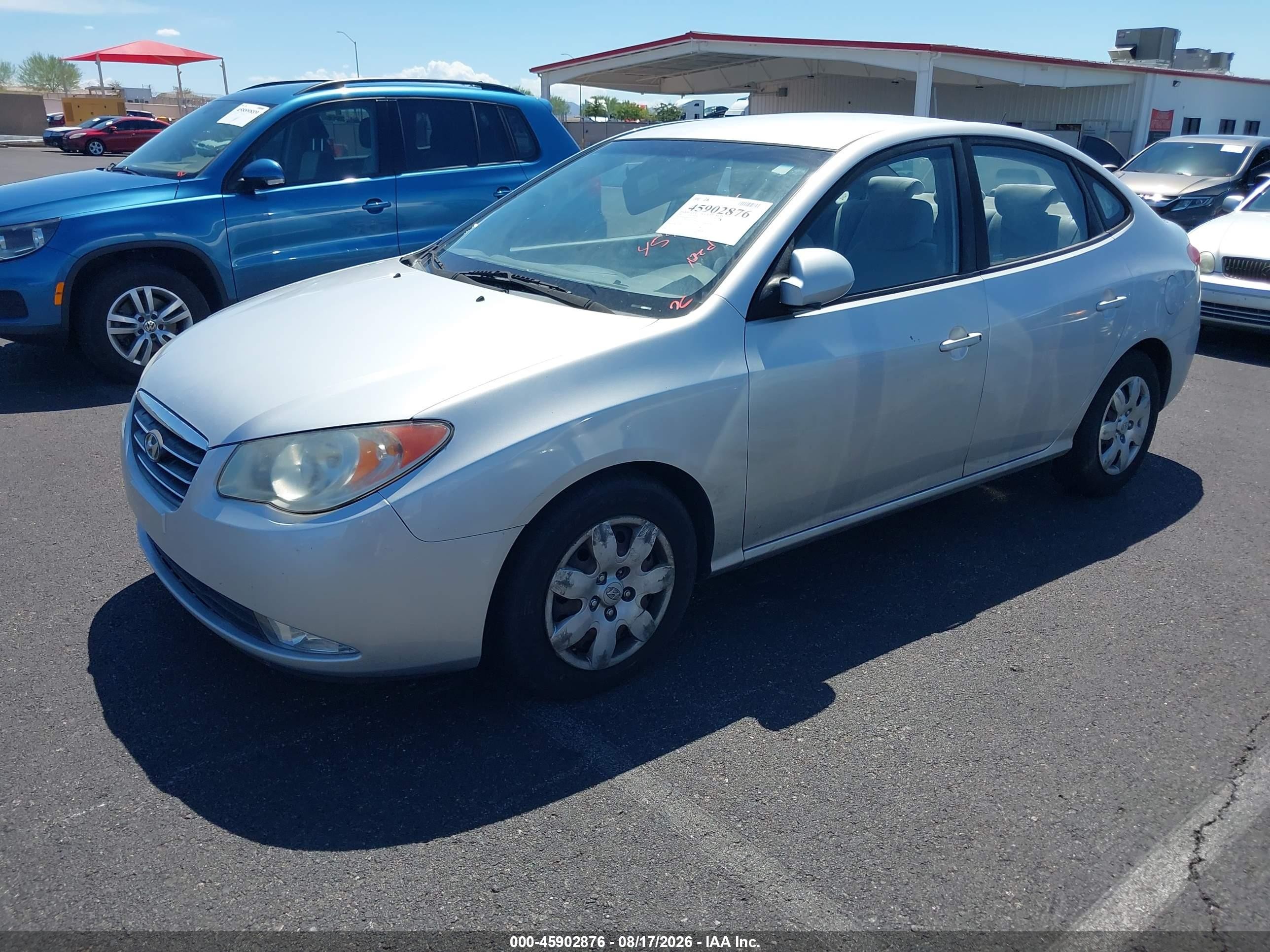 2007 Hyundai Elantra Gls/ltd/se Silver vin: KMHDU46D57U219610