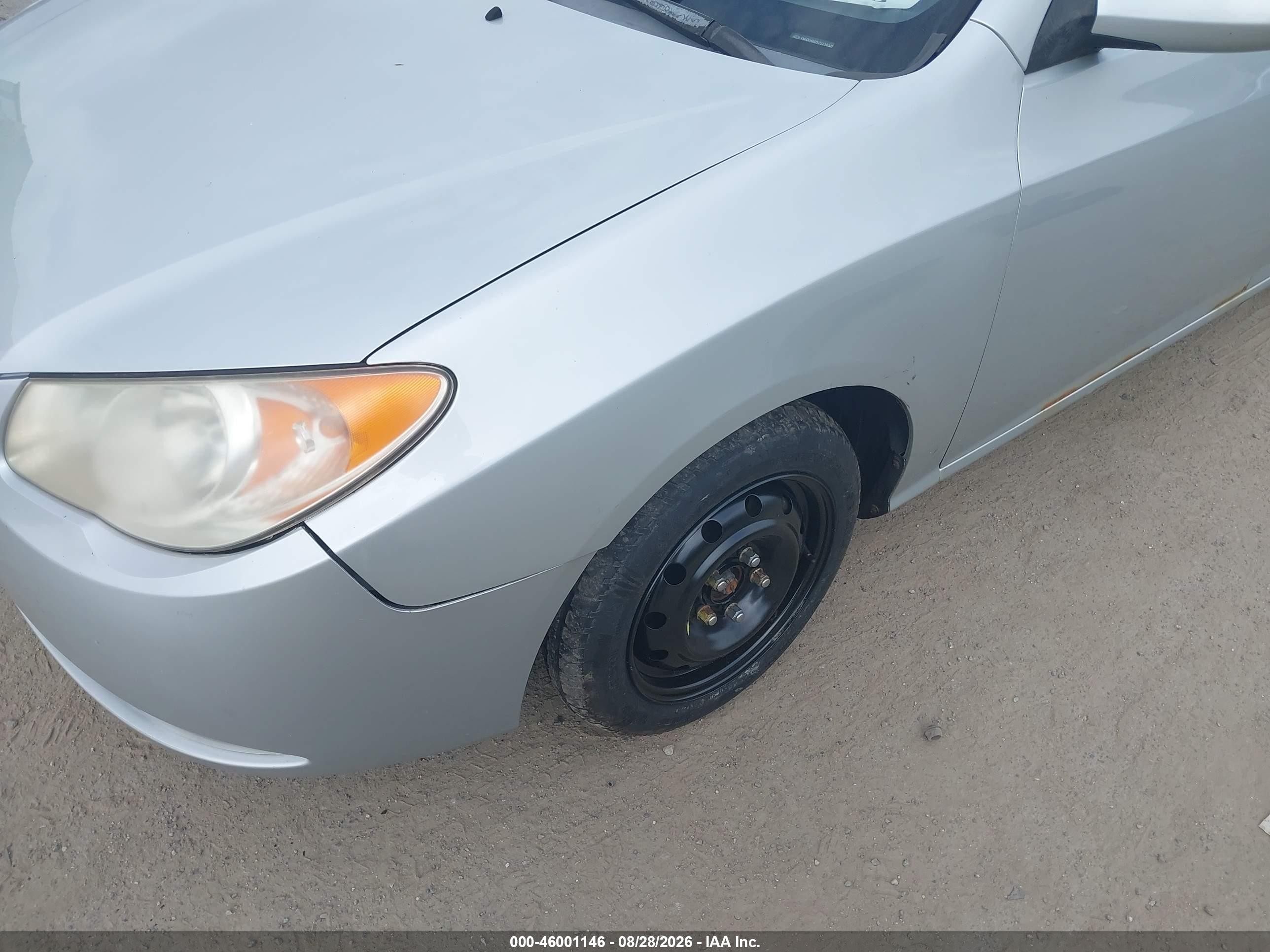 2007 Hyundai Elantra Gls/limited/se Silver vin: KMHDU46D57U250825