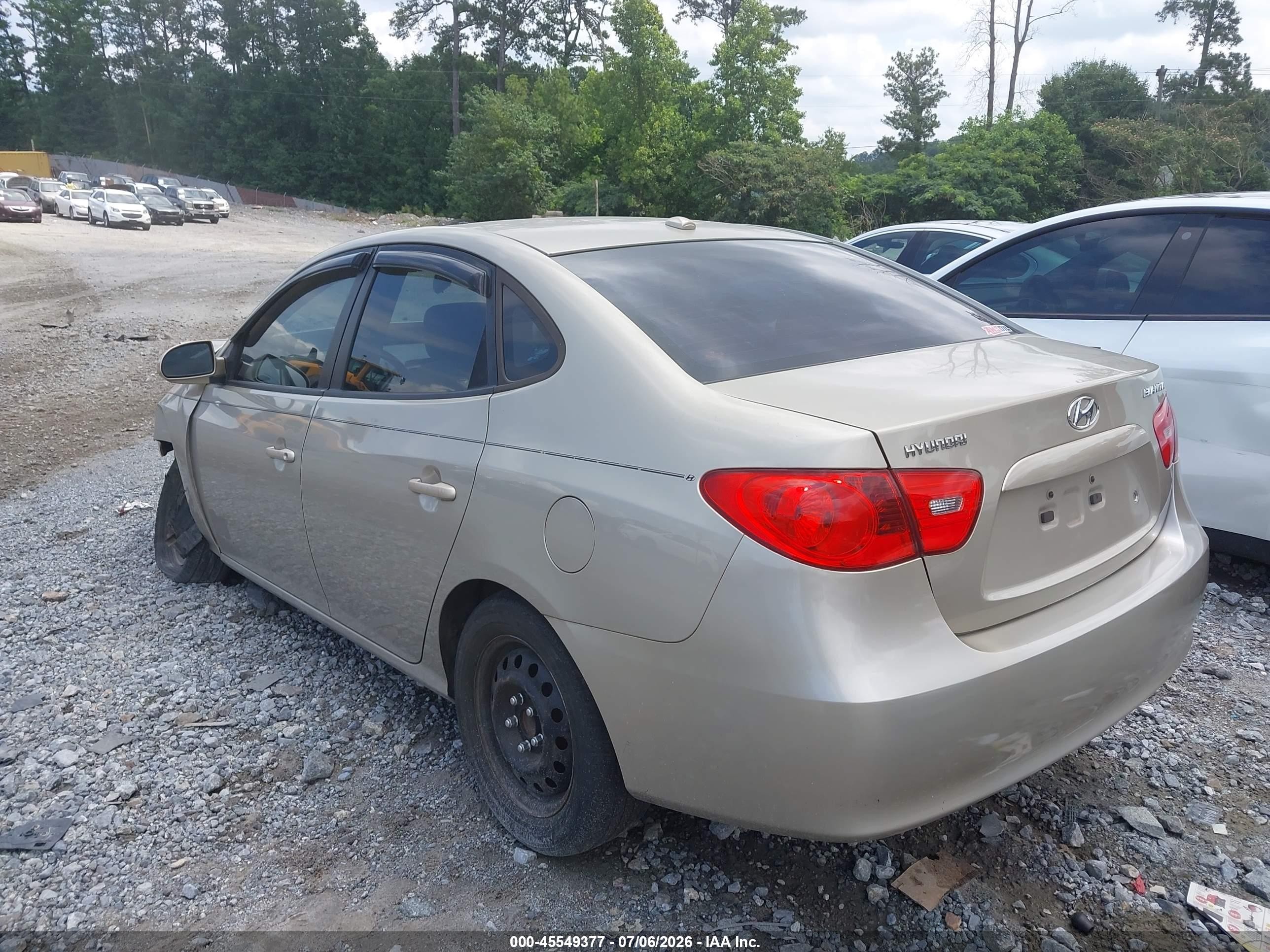2008 Hyundai Elantra Gls/se Золотой vin: KMHDU46D58U319658