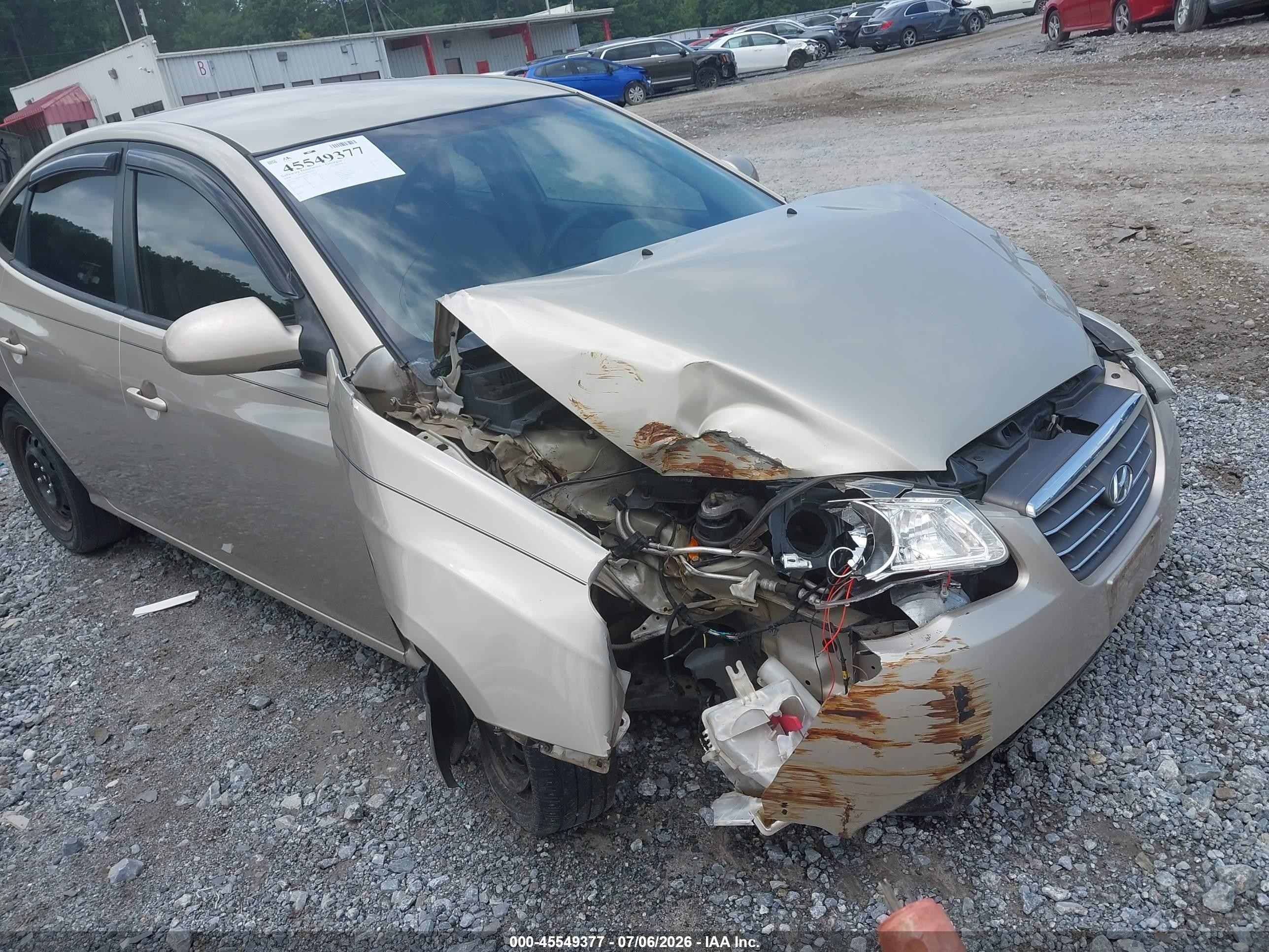 2008 Hyundai Elantra Gls/se Золотой vin: KMHDU46D58U319658