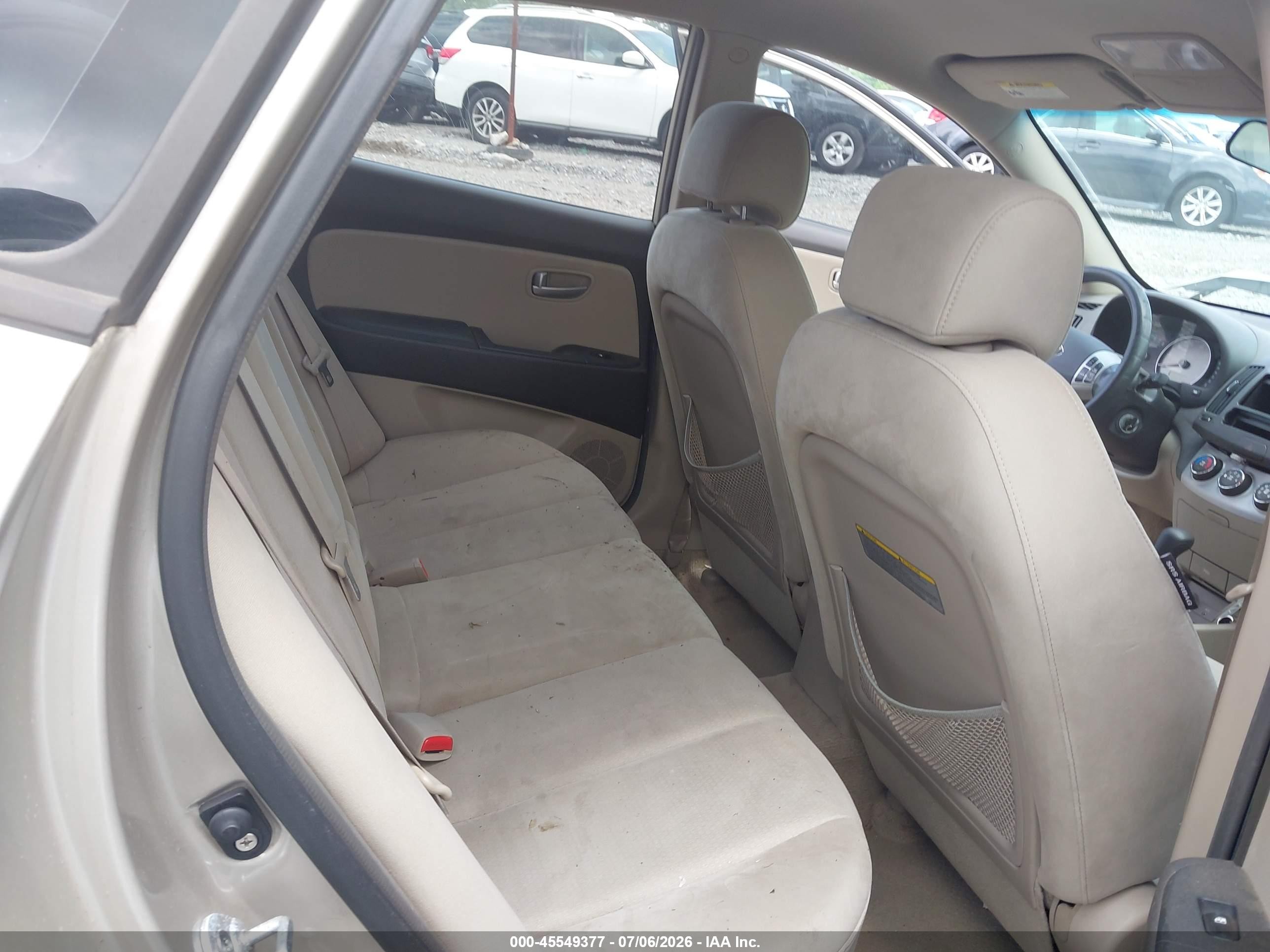 2008 Hyundai Elantra Gls/se Золотой vin: KMHDU46D58U319658