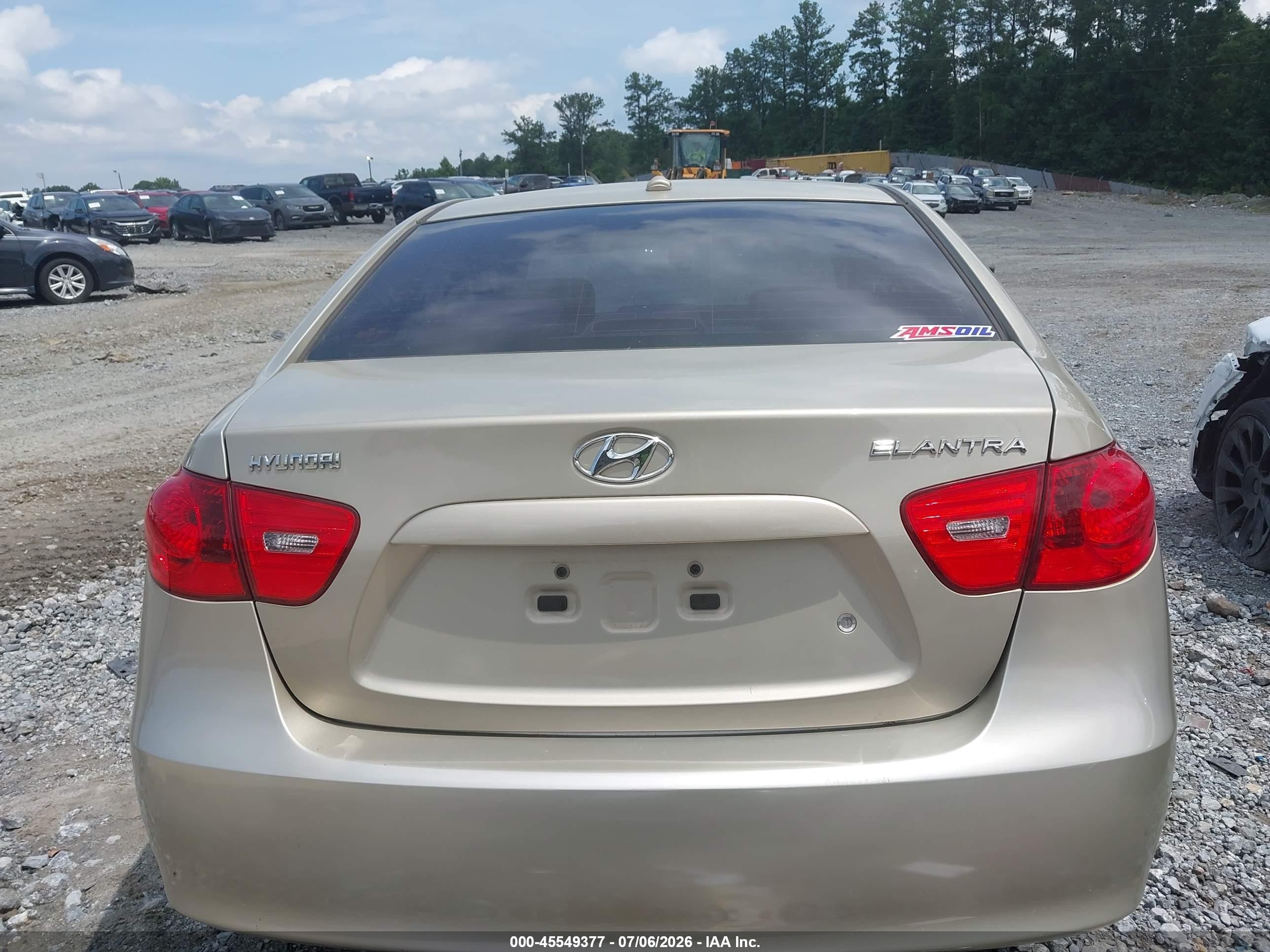 2008 Hyundai Elantra Gls/se Золотой vin: KMHDU46D58U319658
