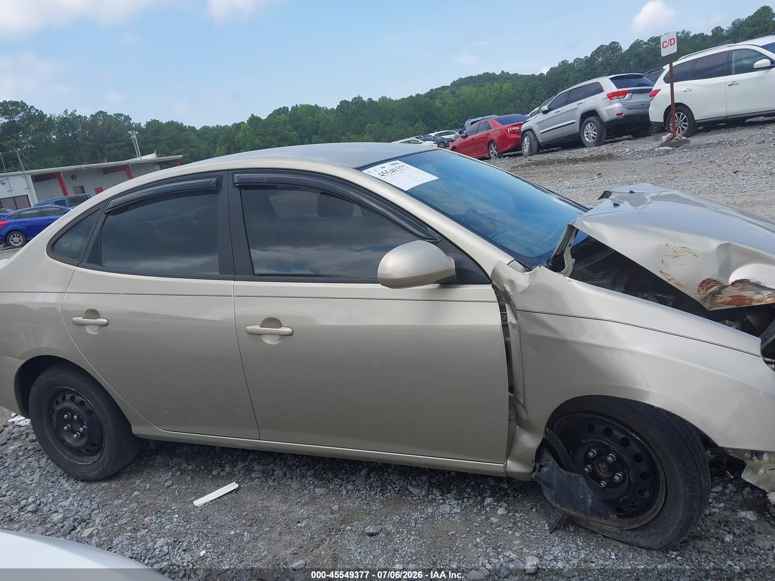 2008 Hyundai Elantra Gls/se Золотой vin: KMHDU46D58U319658