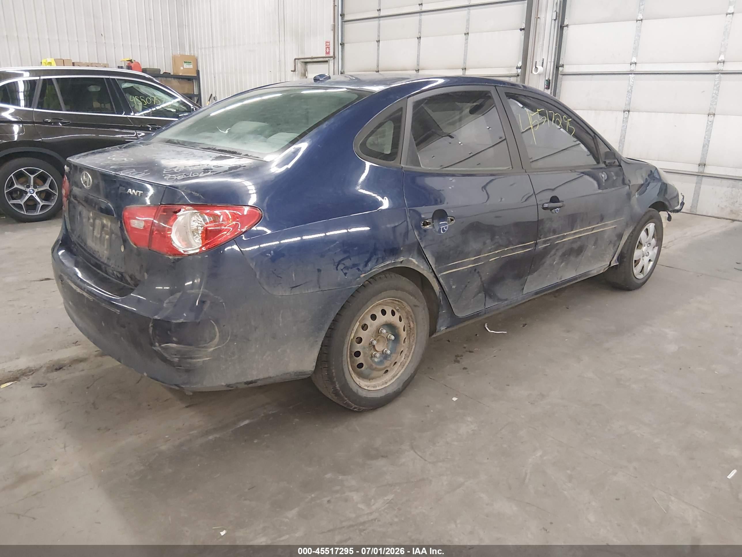 2008 Hyundai Elantra Gls/se Dark Blue vin: KMHDU46D58U322835