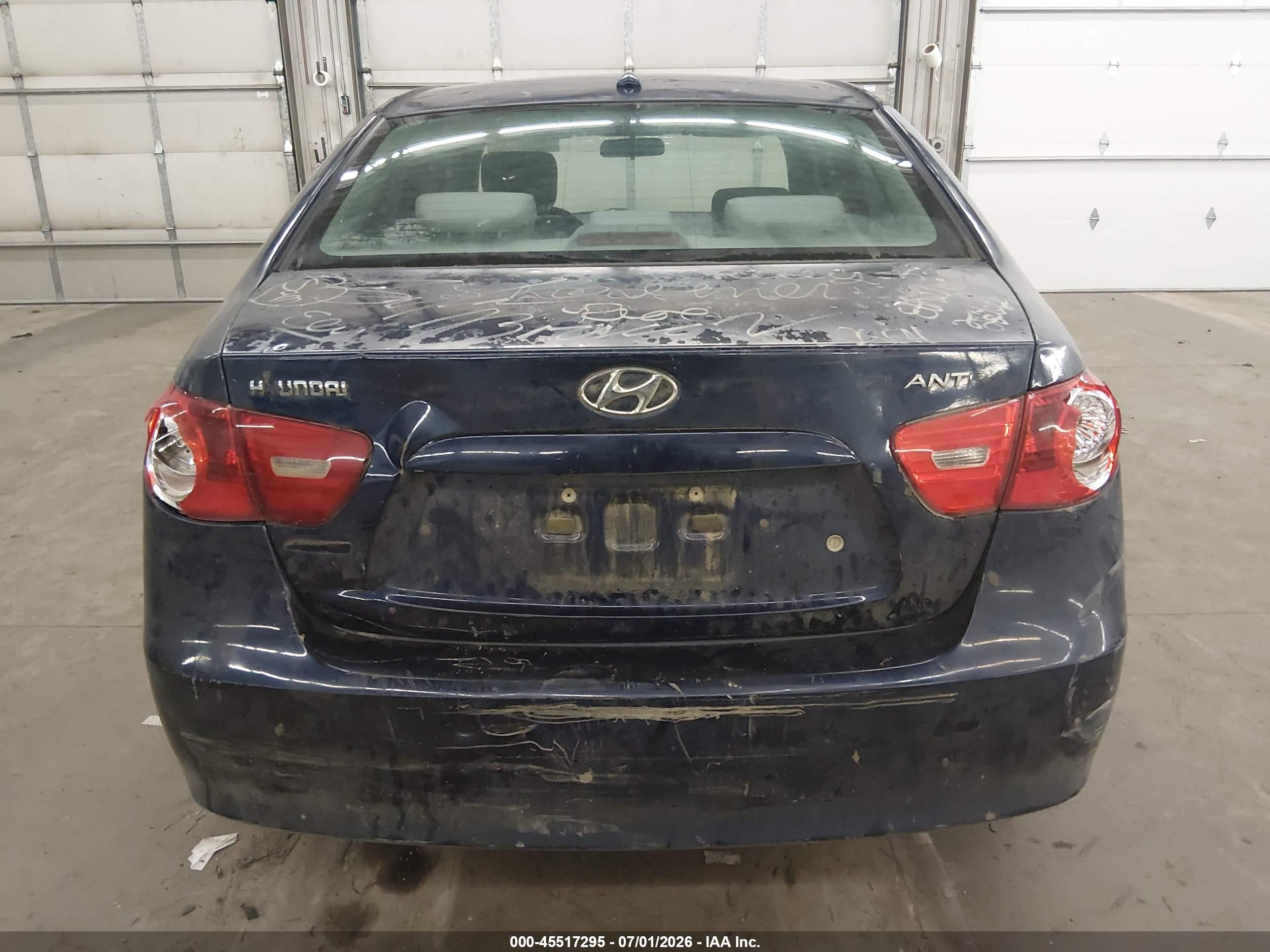 2008 Hyundai Elantra Gls/se Dark Blue vin: KMHDU46D58U322835
