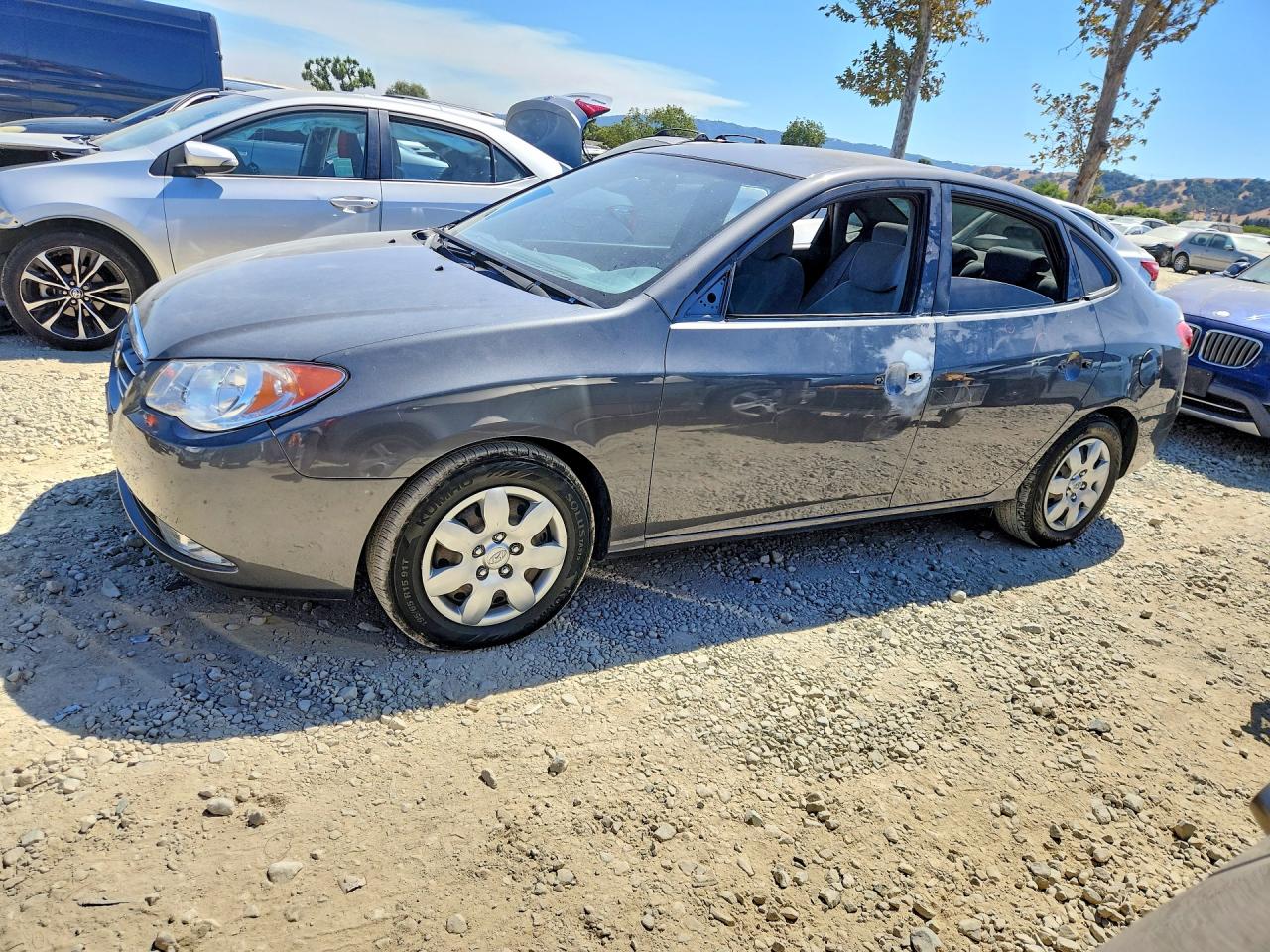2008 Hyundai Elantra Gls Gray vin: KMHDU46D58U330501