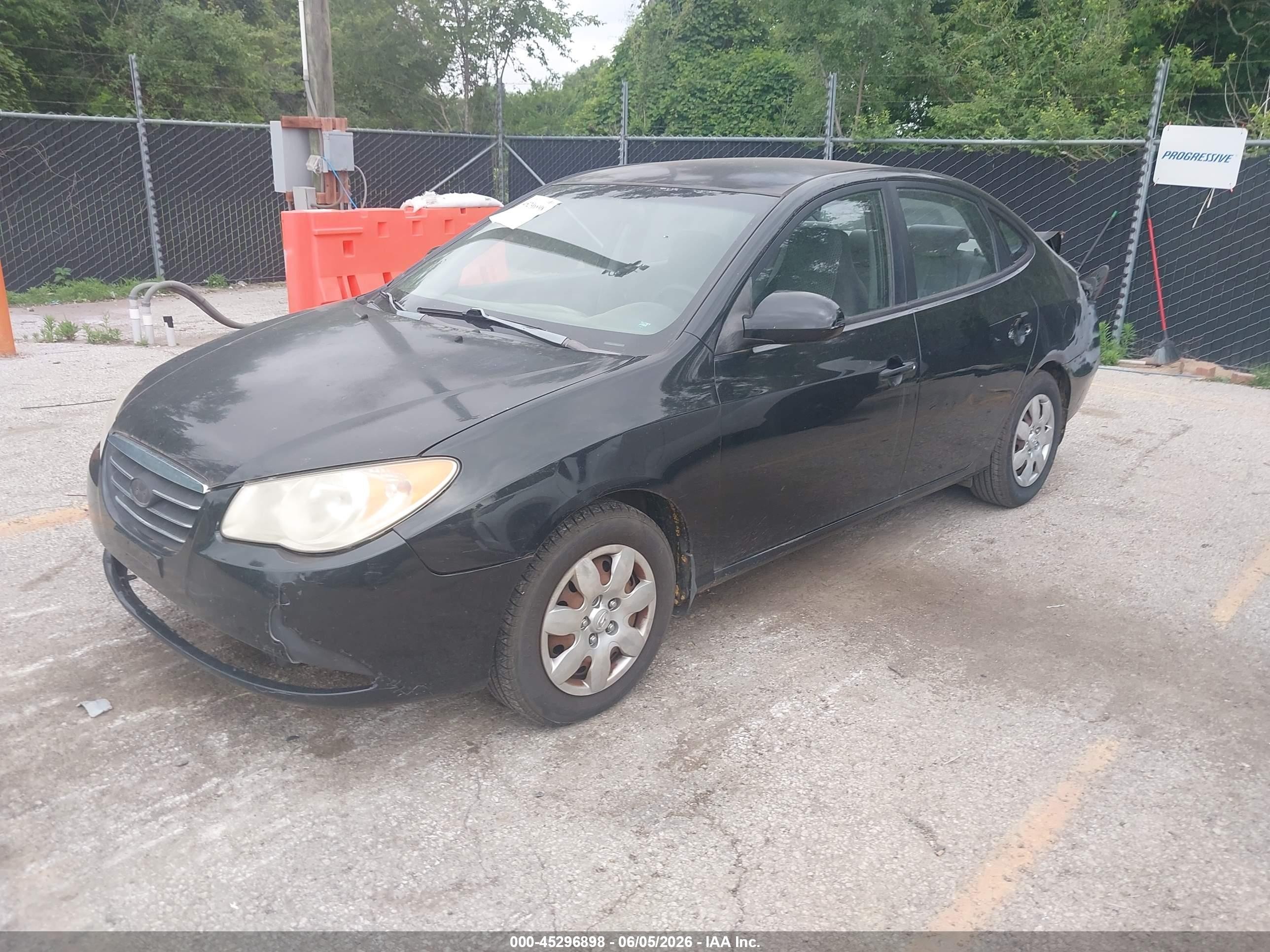 2008 Hyundai Elantra Gls/se Black vin: KMHDU46D58U331728