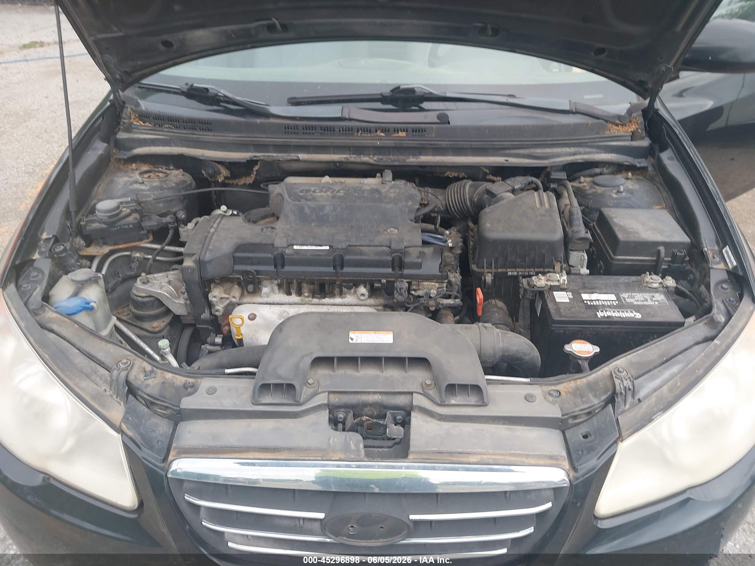 2008 Hyundai Elantra Gls/se Black vin: KMHDU46D58U331728