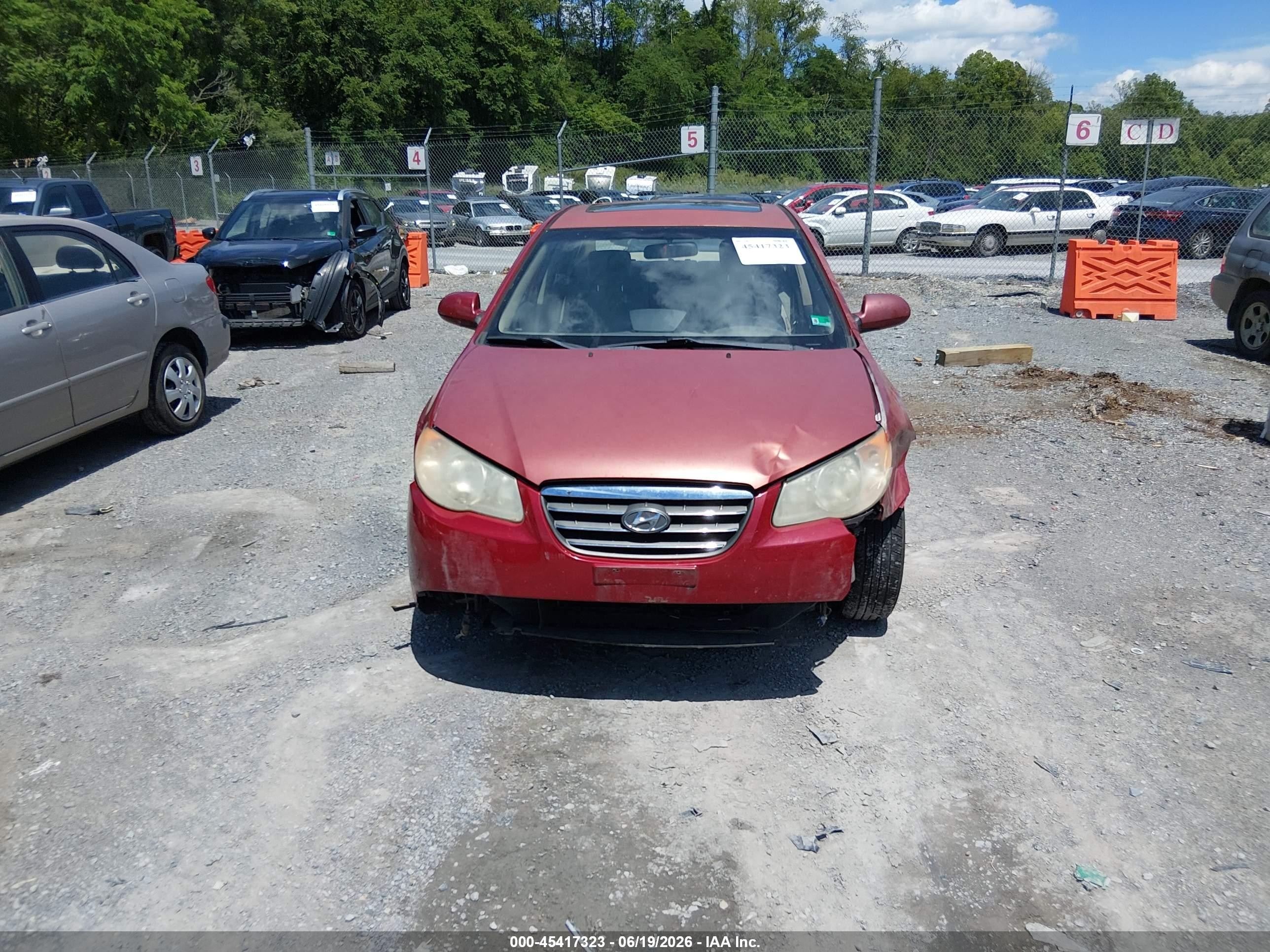 2008 Hyundai Elantra Gls/se Red vin: KMHDU46D58U357584