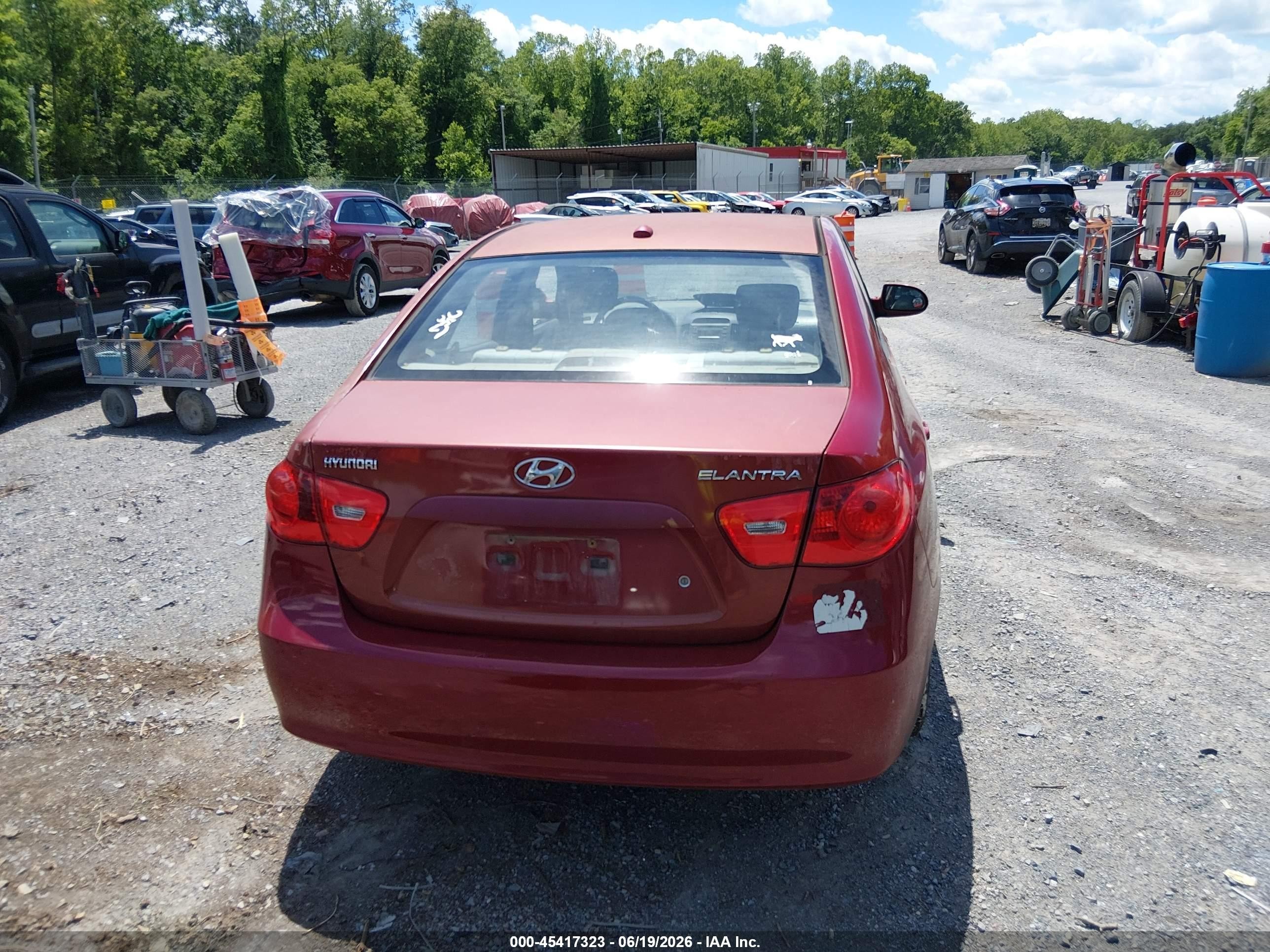 2008 Hyundai Elantra Gls/se Red vin: KMHDU46D58U357584