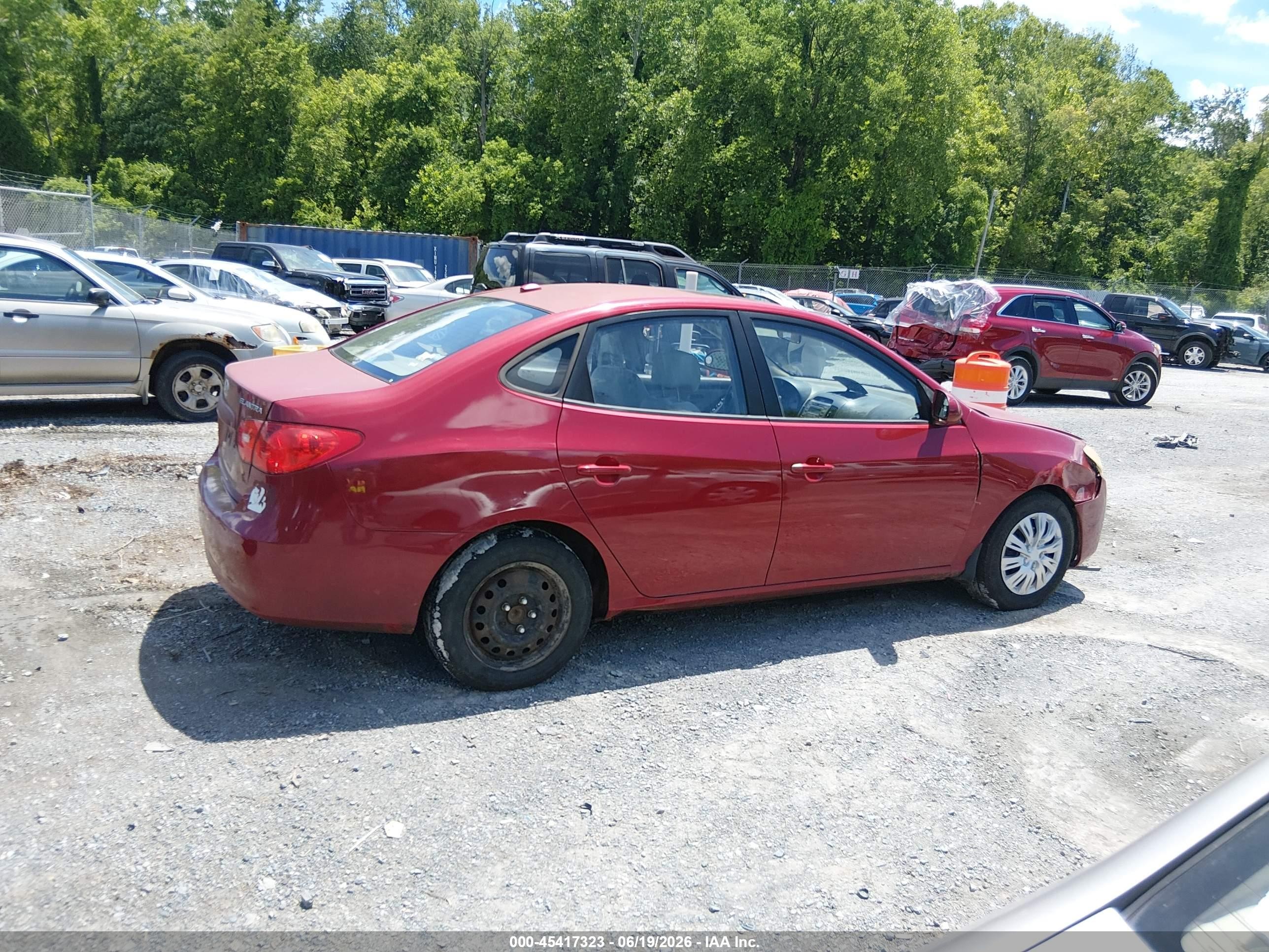 2008 Hyundai Elantra Gls/se Red vin: KMHDU46D58U357584