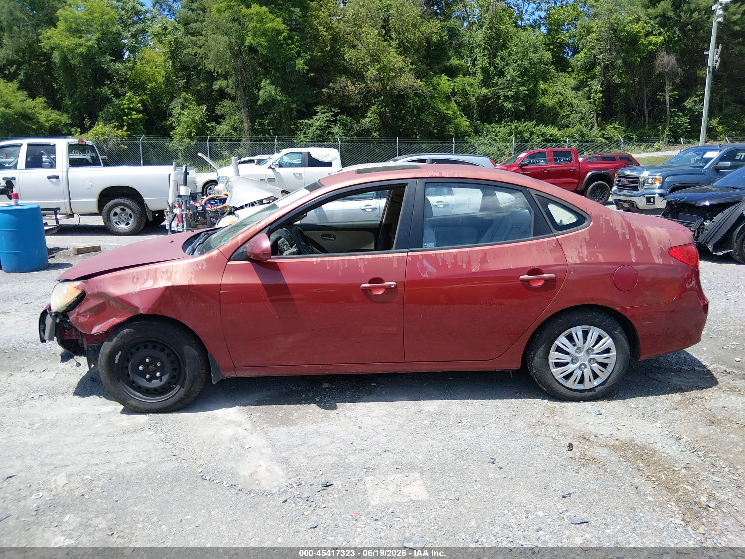 2008 Hyundai Elantra Gls/se Red vin: KMHDU46D58U357584