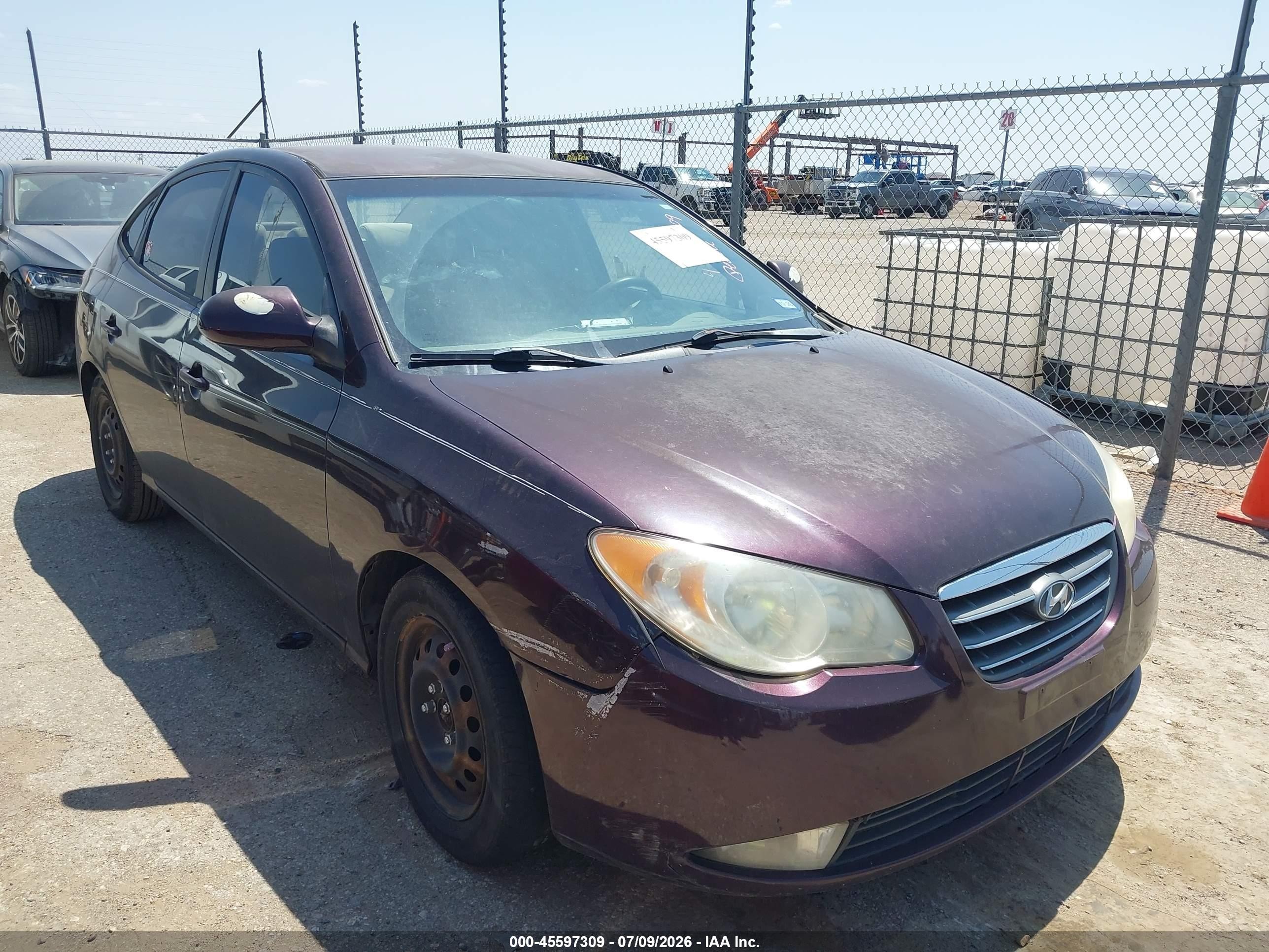 2008 Hyundai Elantra Gls/se Purple vin: KMHDU46D58U388852