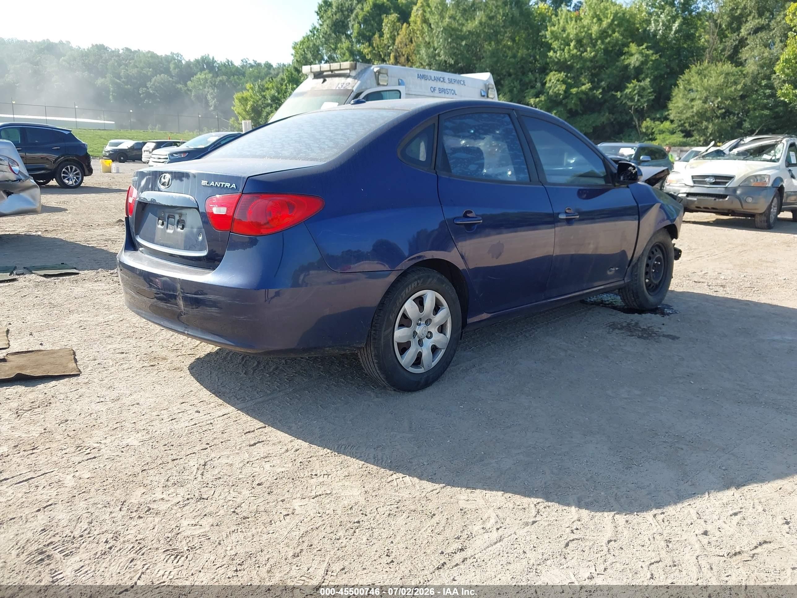 2008 Hyundai Elantra Gls/se Синий vin: KMHDU46D58U489681