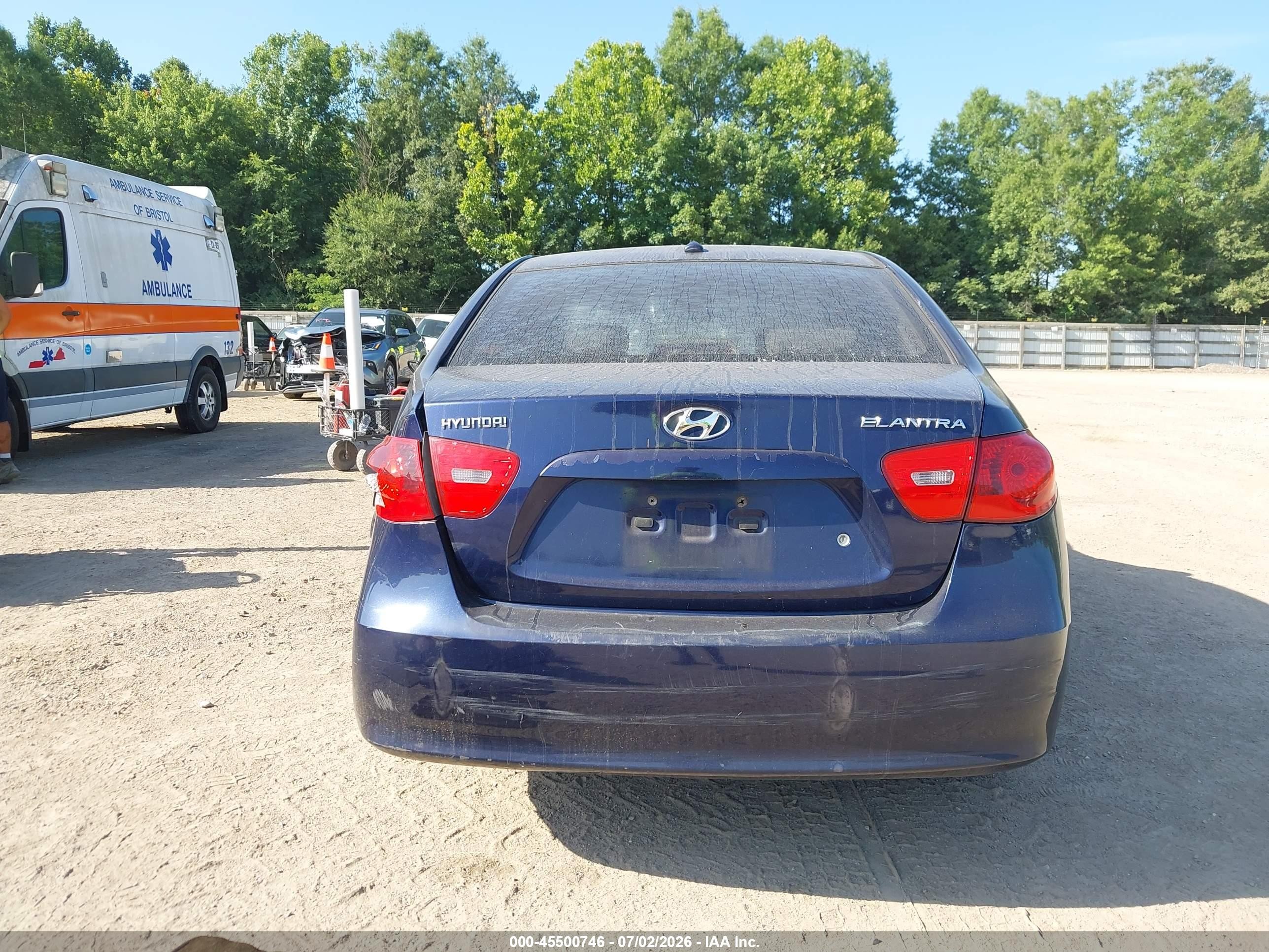 2008 Hyundai Elantra Gls/se Синий vin: KMHDU46D58U489681