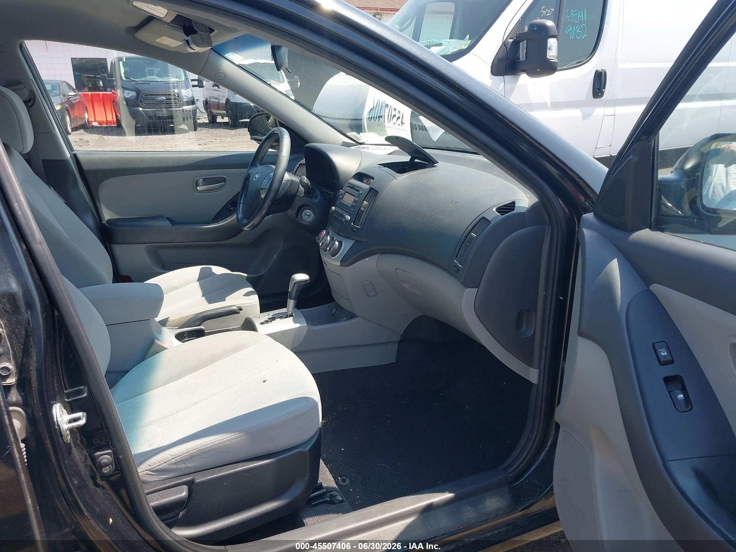 2008 Hyundai Elantra Gls/se Black vin: KMHDU46D58U502879