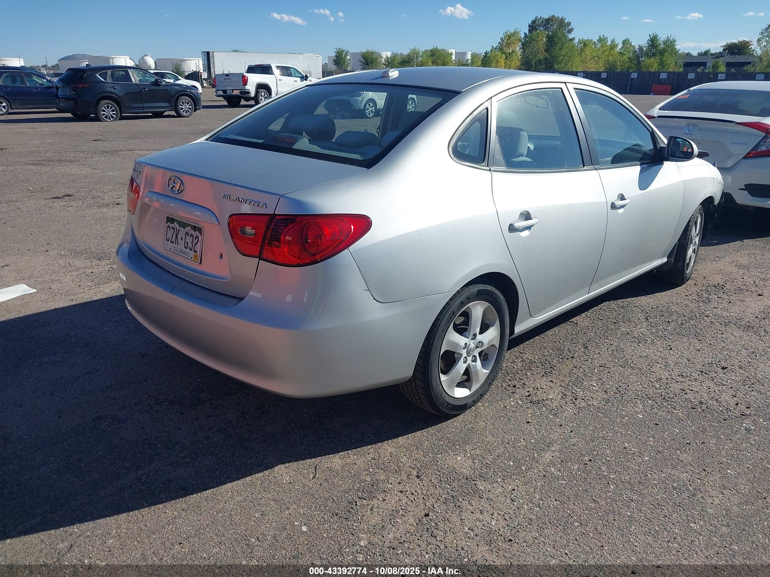 2008 Hyundai Elantra Gls/se Silver vin: KMHDU46D58U576934