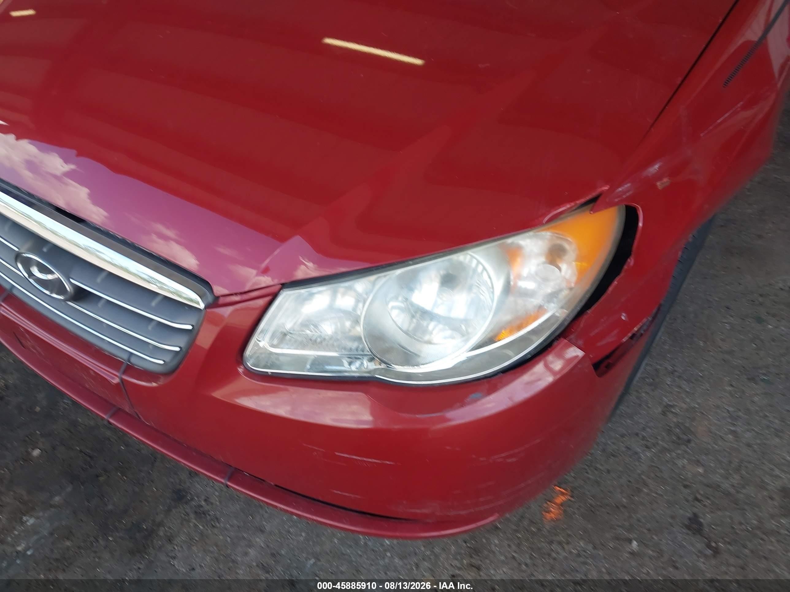 2008 Hyundai Elantra Gls/se Red vin: KMHDU46D58U584659