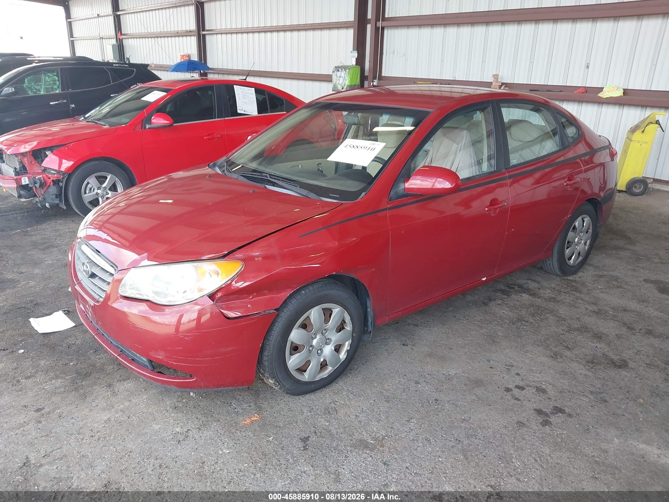 2008 Hyundai Elantra Gls/se Red vin: KMHDU46D58U584659