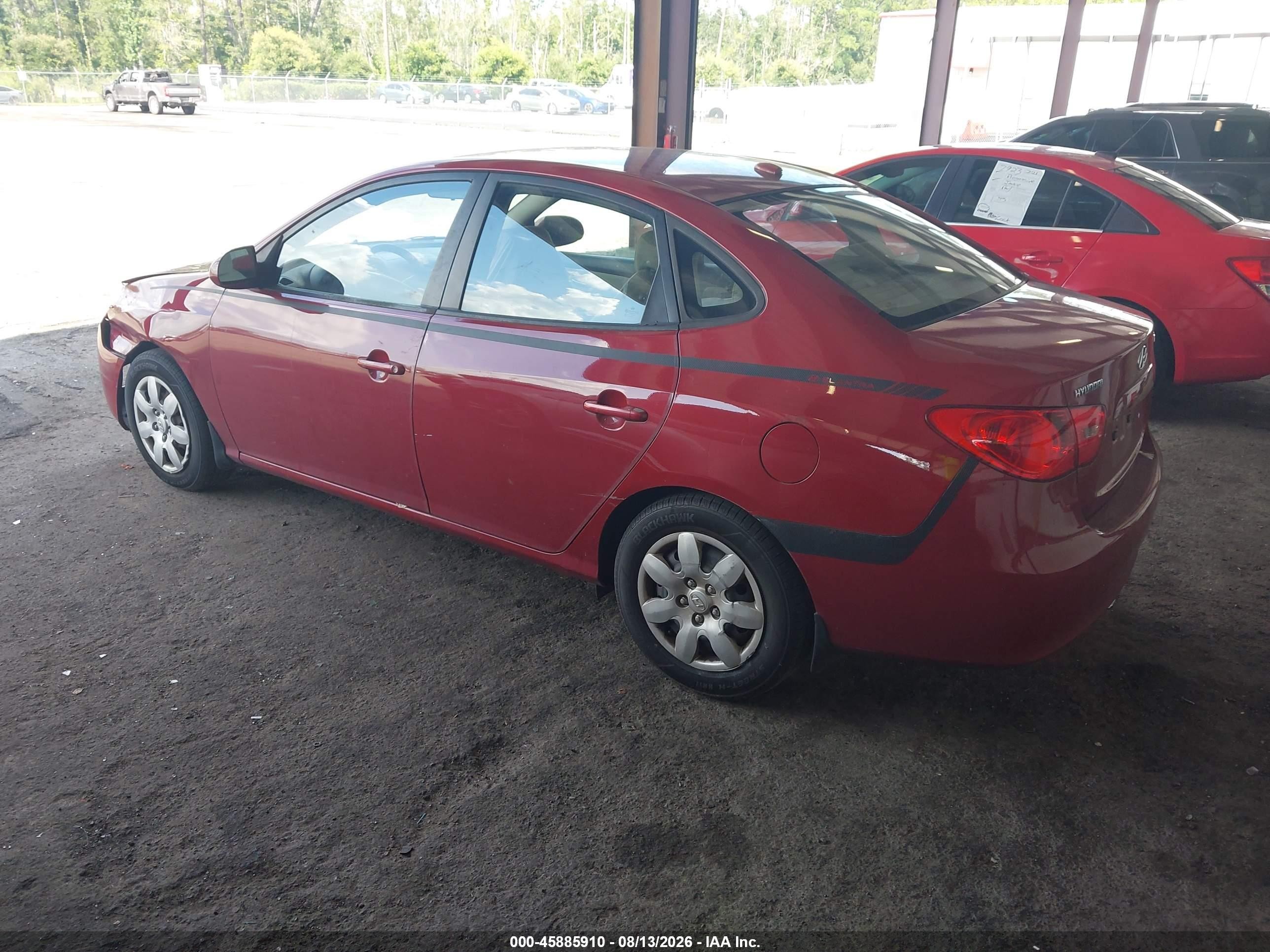 2008 Hyundai Elantra Gls/se Red vin: KMHDU46D58U584659
