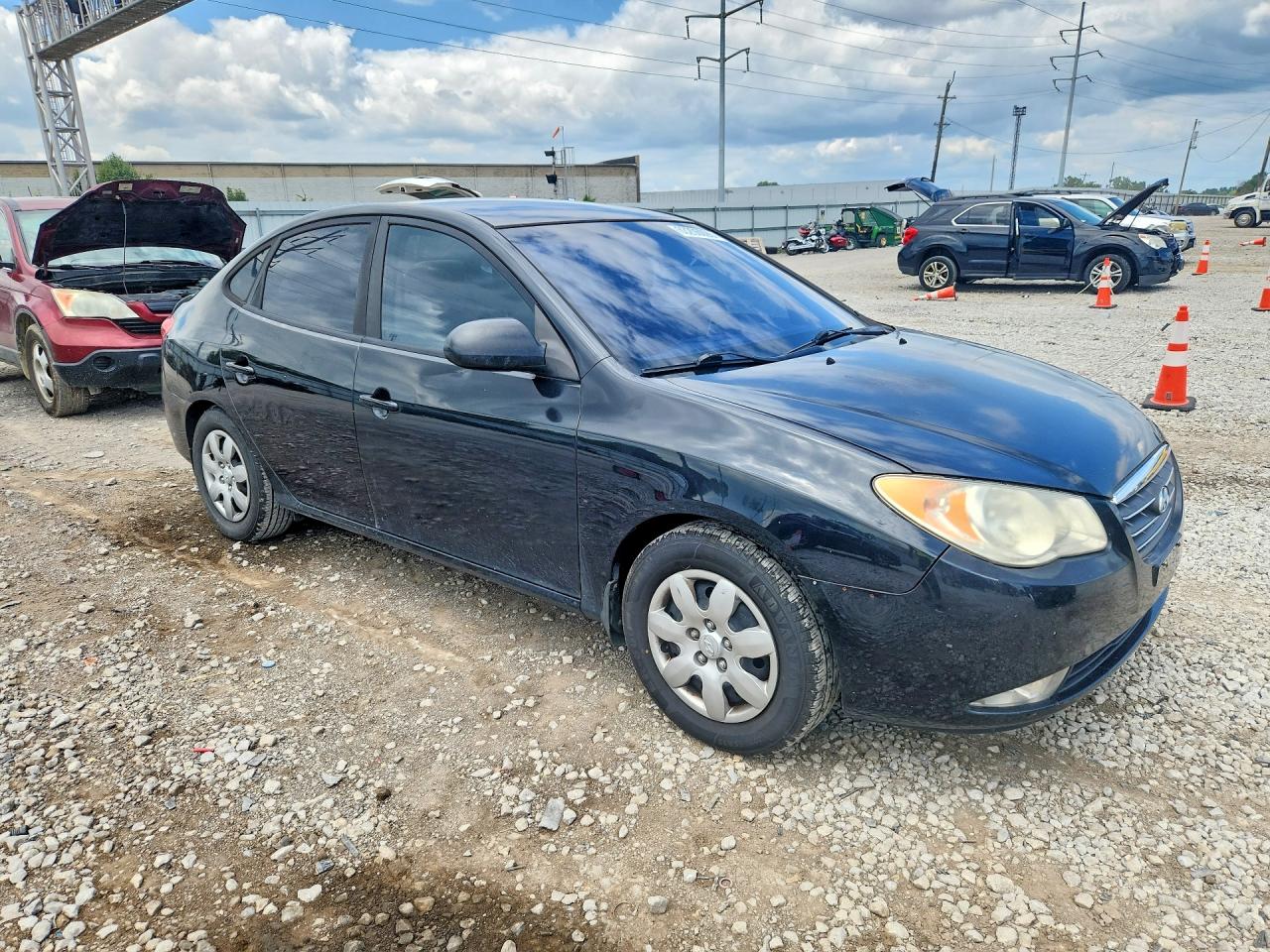 2009 Hyundai Elantra Gls Черный vin: KMHDU46D59U599745