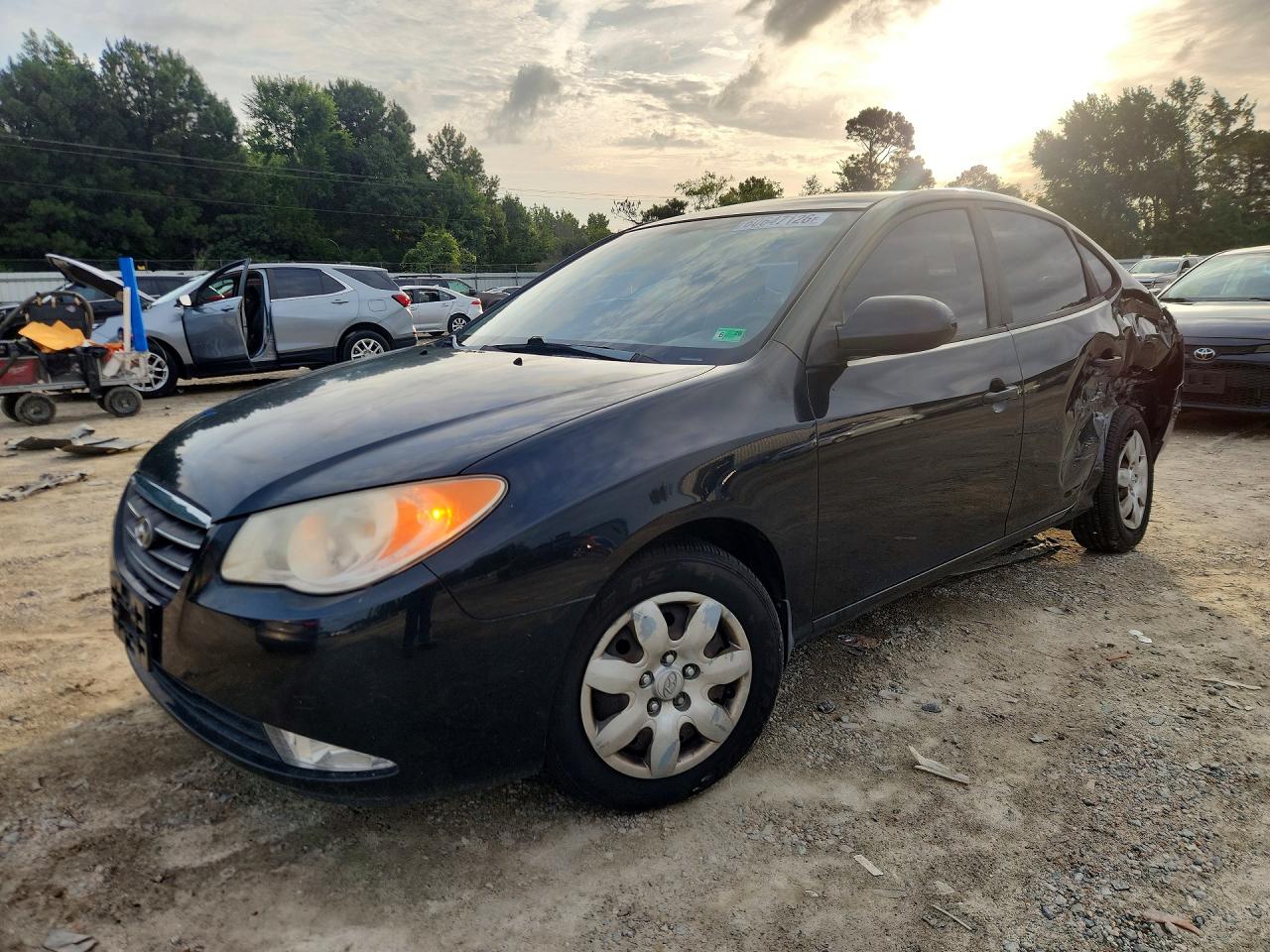 2009 Hyundai Elantra Gls Черный vin: KMHDU46D59U668904