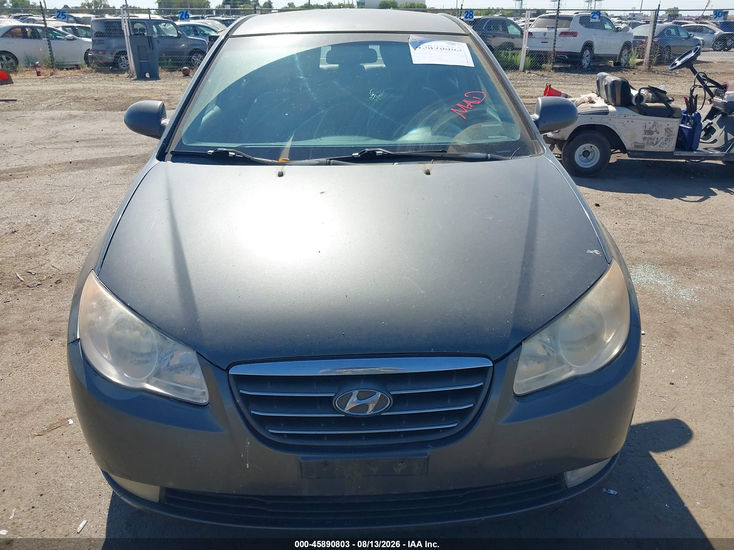 2009 Hyundai Elantra Gls Gray vin: KMHDU46D59U749918
