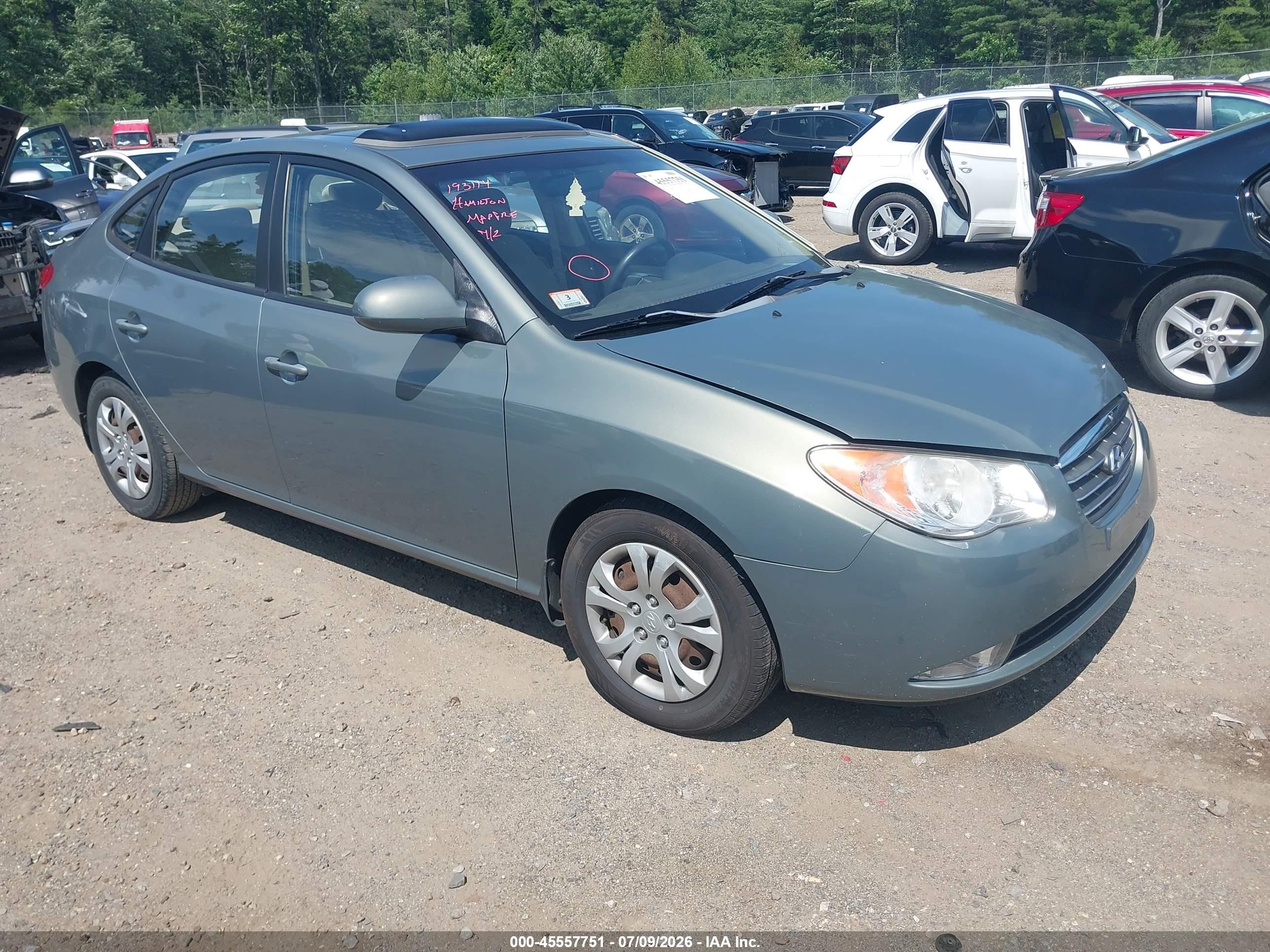2009 Hyundai Elantra Gls Green vin: KMHDU46D59U757937