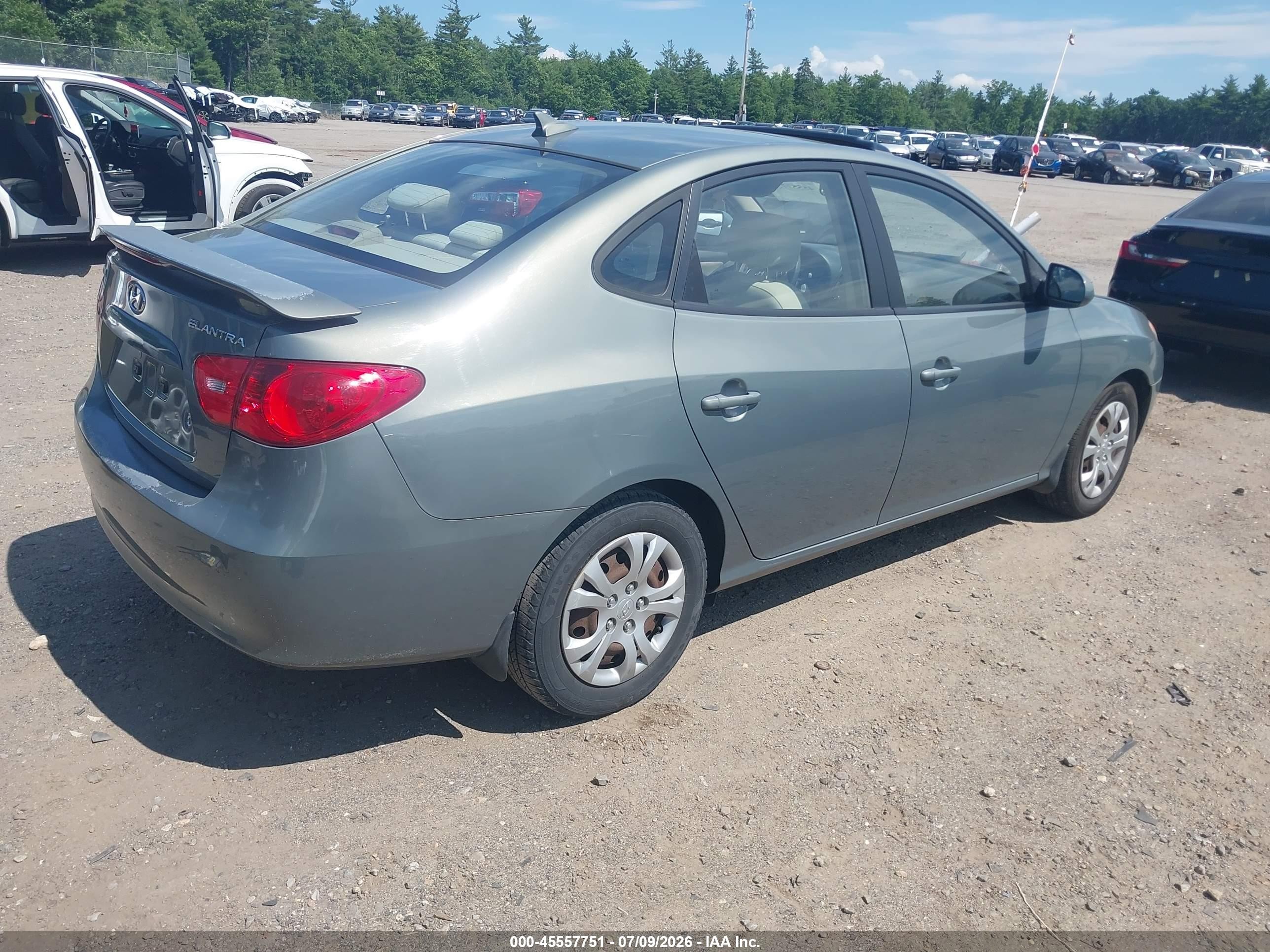 2009 Hyundai Elantra Gls Green vin: KMHDU46D59U757937