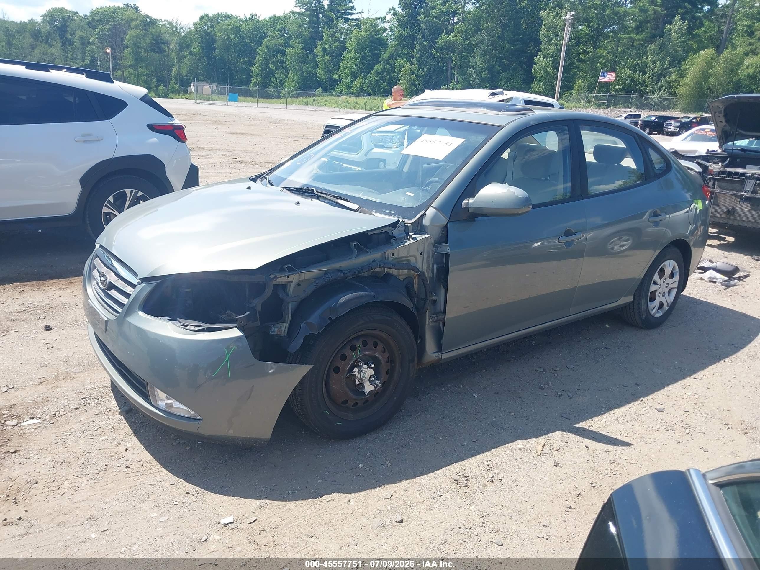 2009 Hyundai Elantra Gls Green vin: KMHDU46D59U757937