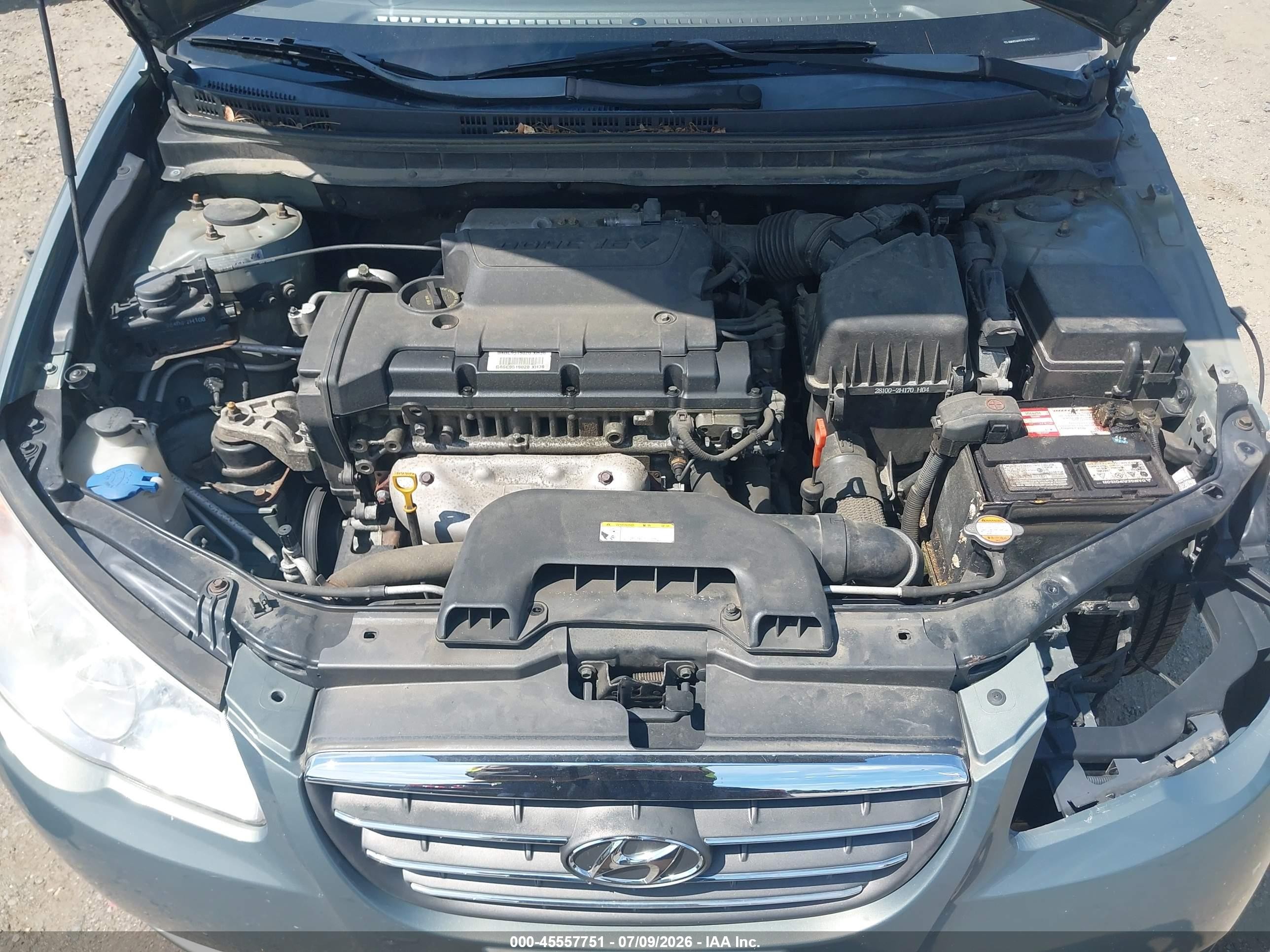 2009 Hyundai Elantra Gls Green vin: KMHDU46D59U757937