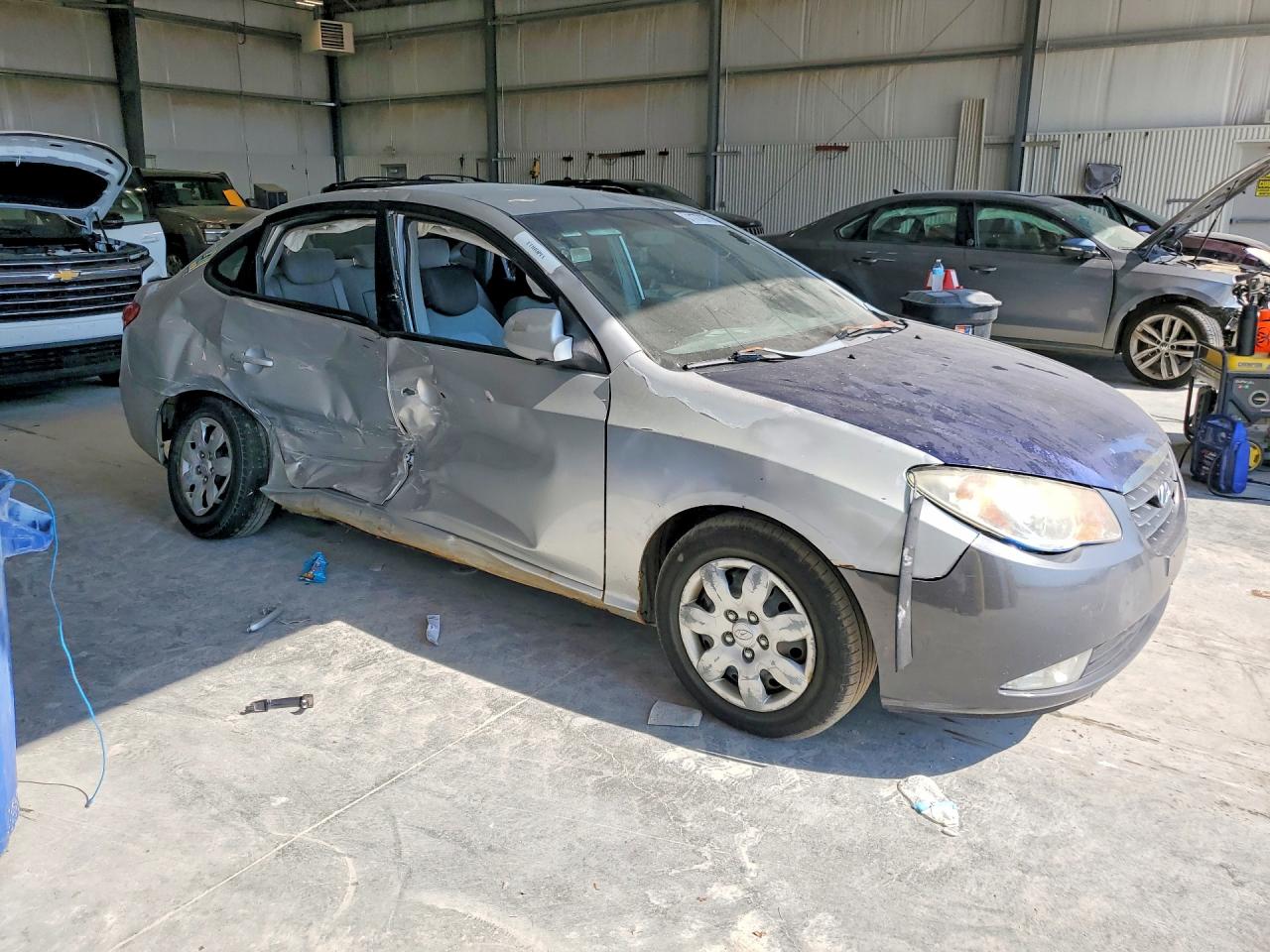 2007 Hyundai Elantra Gls Silver vin: KMHDU46D67U031372