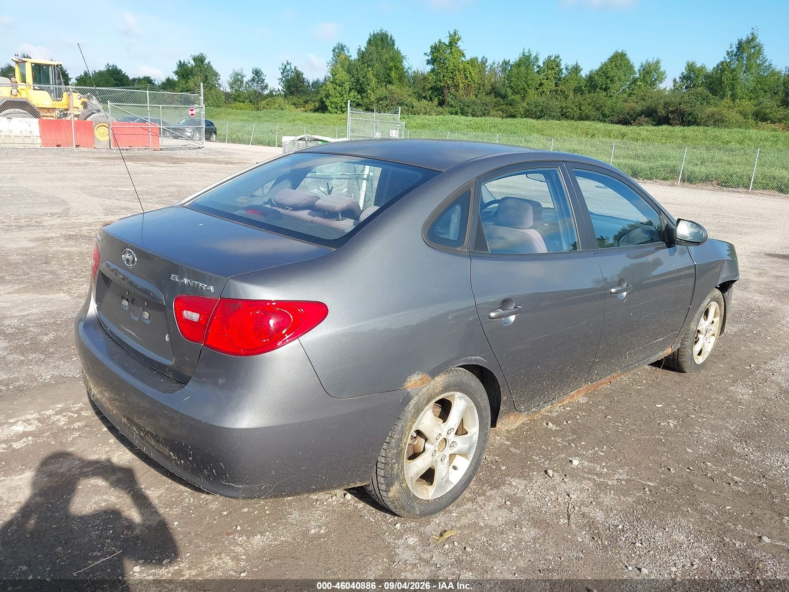 2007 Hyundai Elantra Gls/limited/se Серый vin: KMHDU46D67U033428