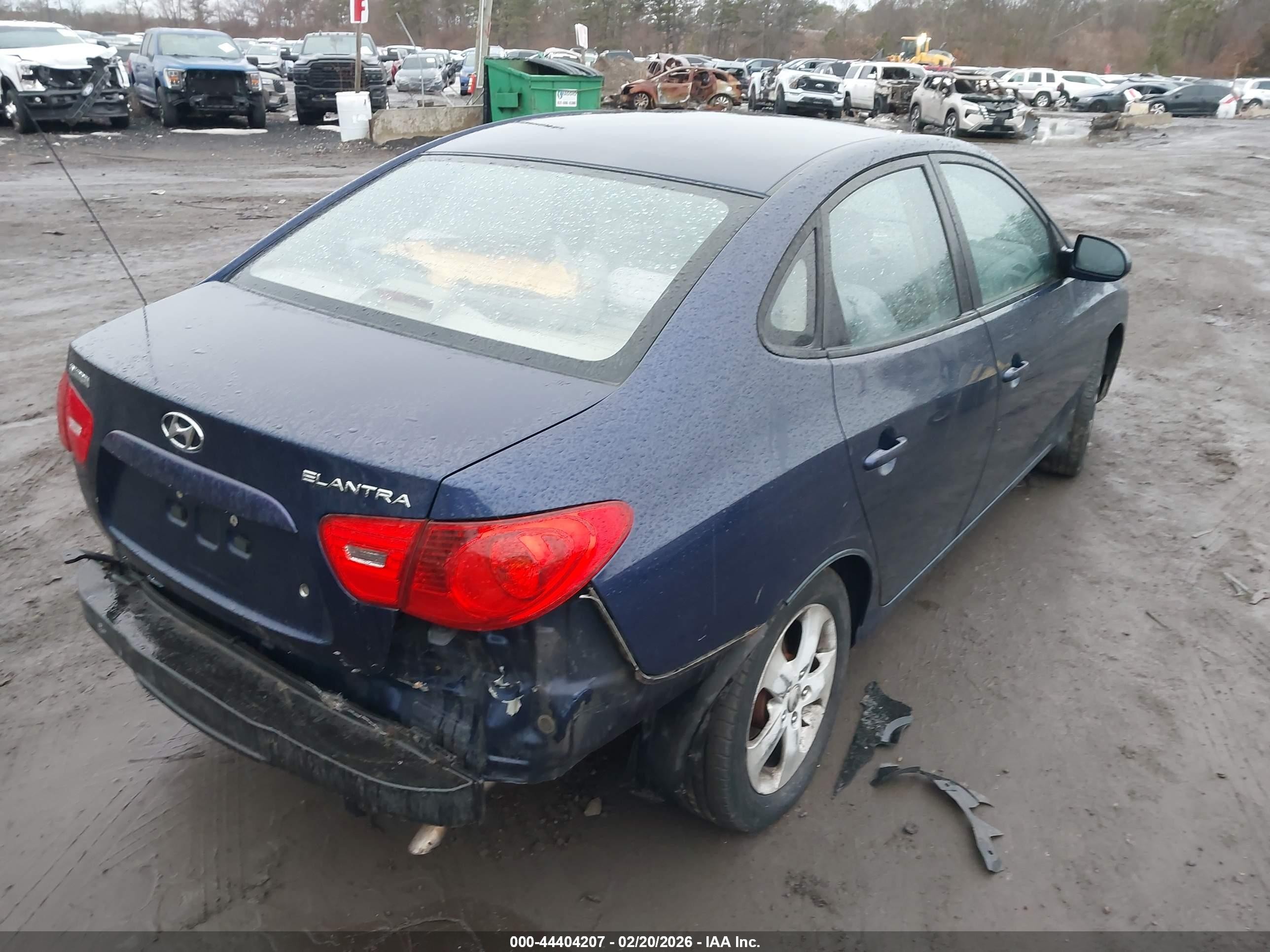 2007 Hyundai Elantra Gls/limited/se Blue vin: KMHDU46D67U065408